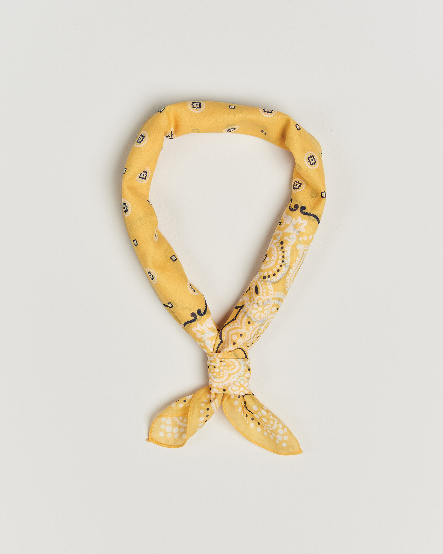 Uomini | Sciarpe | Amanda Christensen | Cotton Voilé Medallion Bandana Yellow