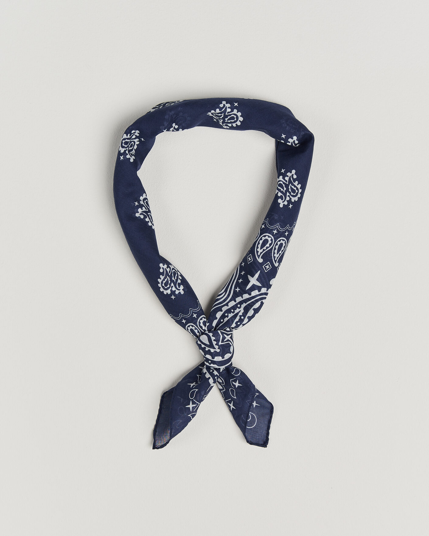 Uomini | Sciarpe | Amanda Christensen | Cotton Voilé Paisley Bandana Navy