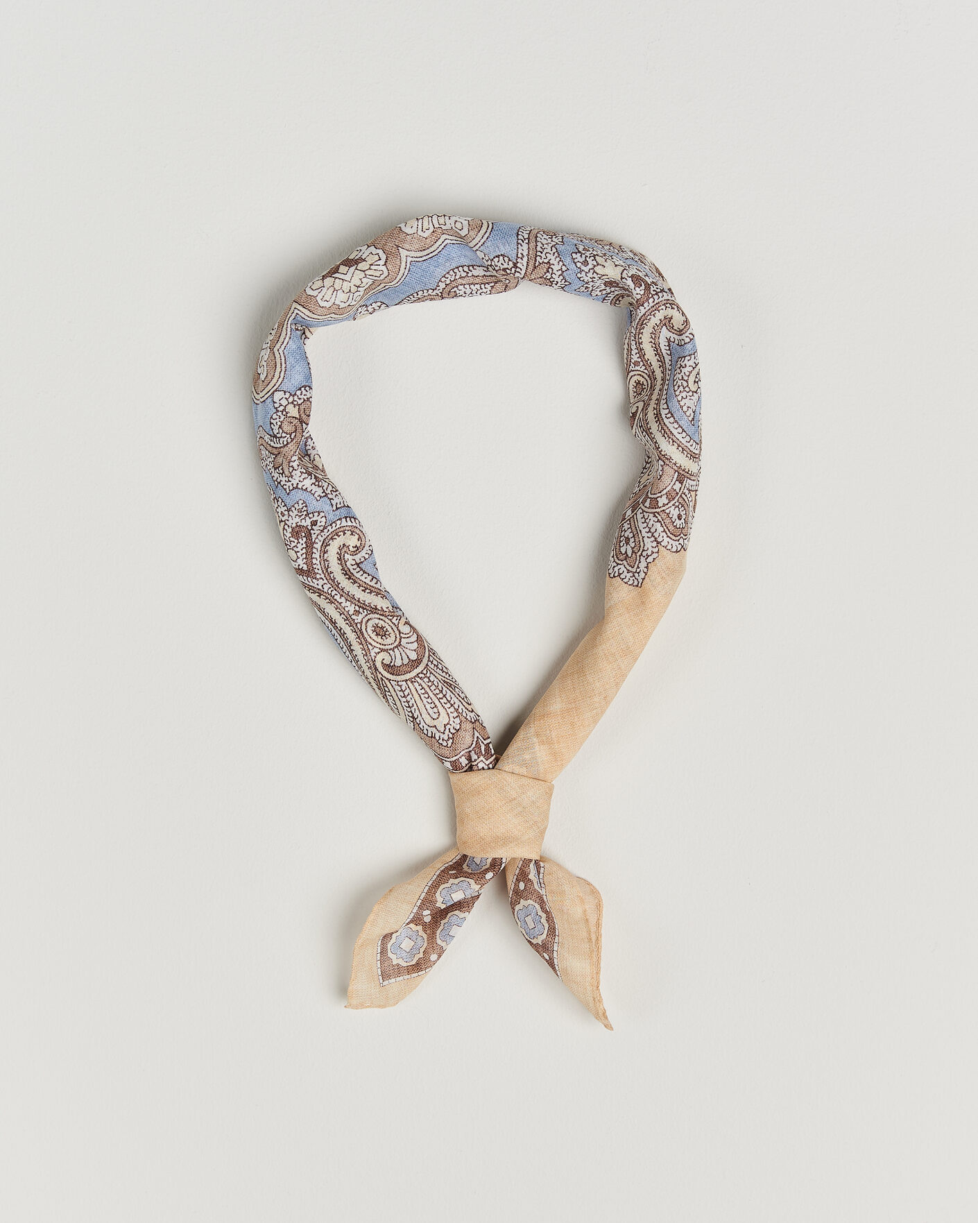 Uomini | Sciarpe | Amanda Christensen | Cotton Voilé Large Paisley Bandana Yellow