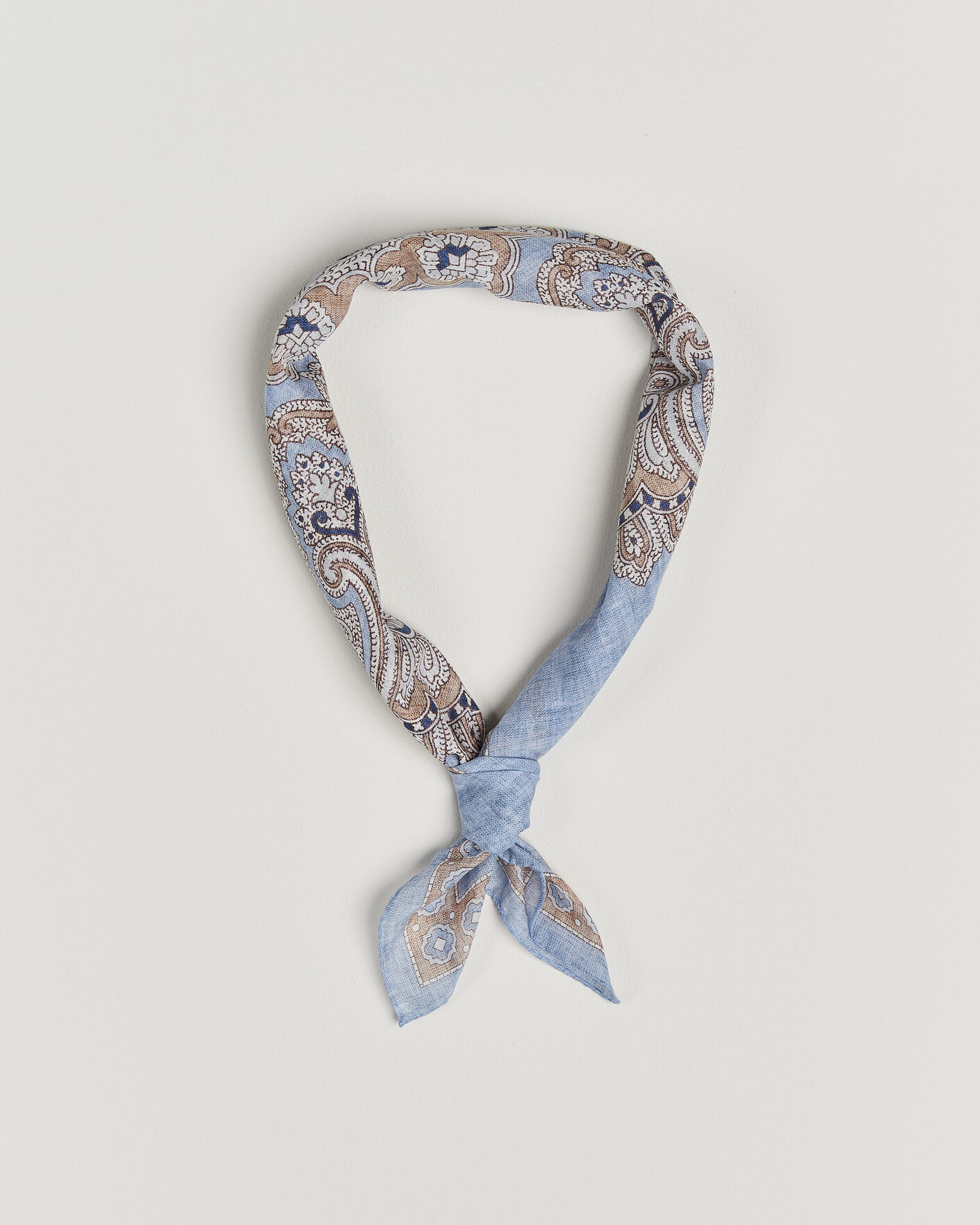 Uomini | Sciarpe | Amanda Christensen | Cotton Voilé Large Paisley Bandana Blue
