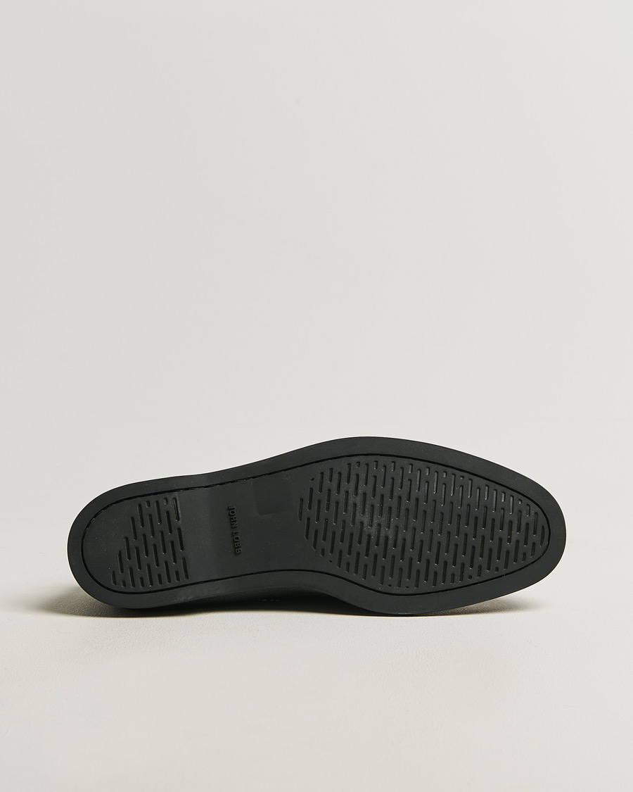 Uomini | Scarpe da barca | John Lobb | Foil Boat Shoes Black Grain