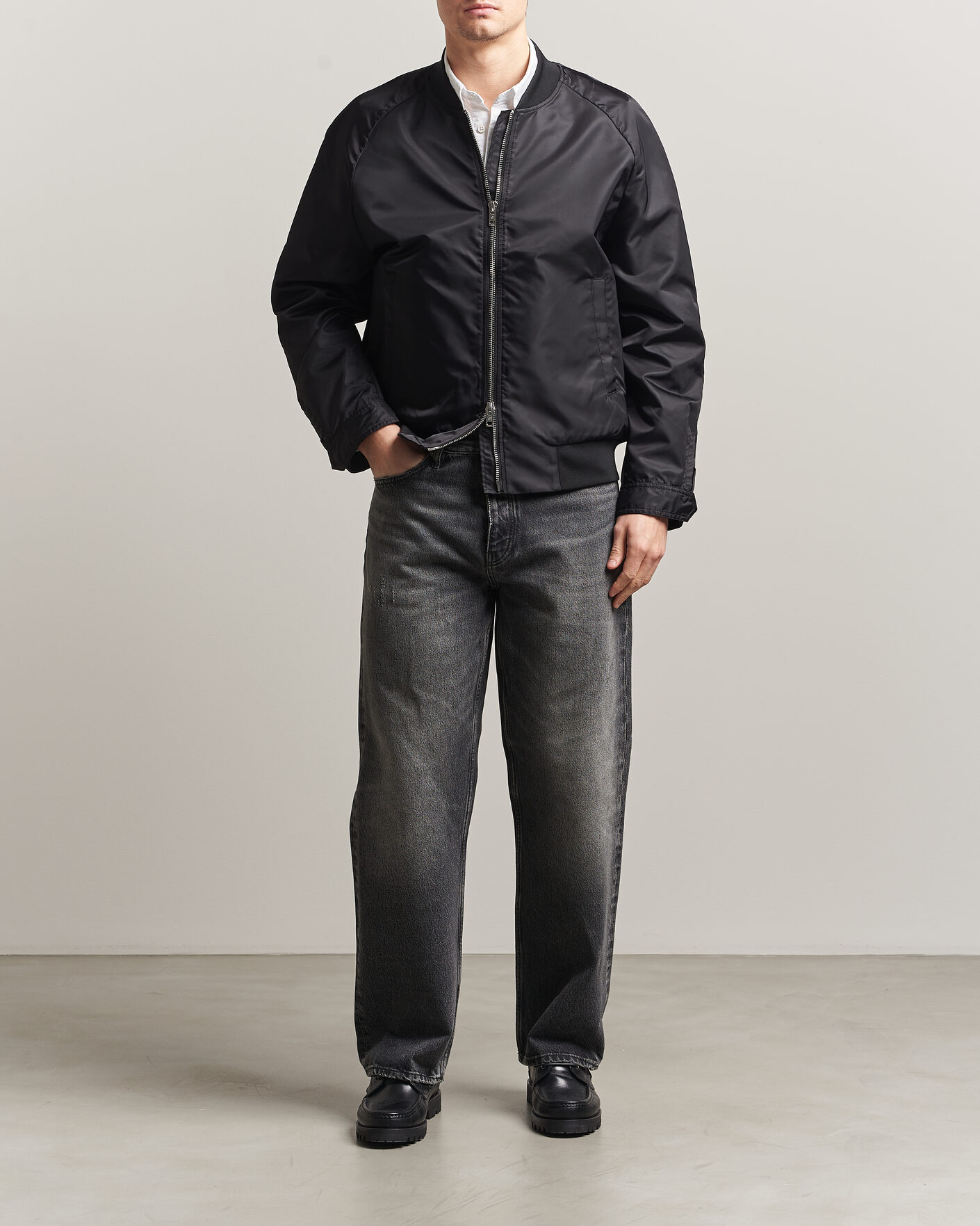 Uomini | Giacche | Filippa K | Technical Bomber Jacket Black