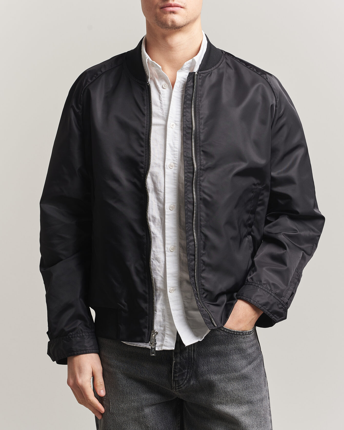 Uomini | Giacche | Filippa K | Technical Bomber Jacket Black