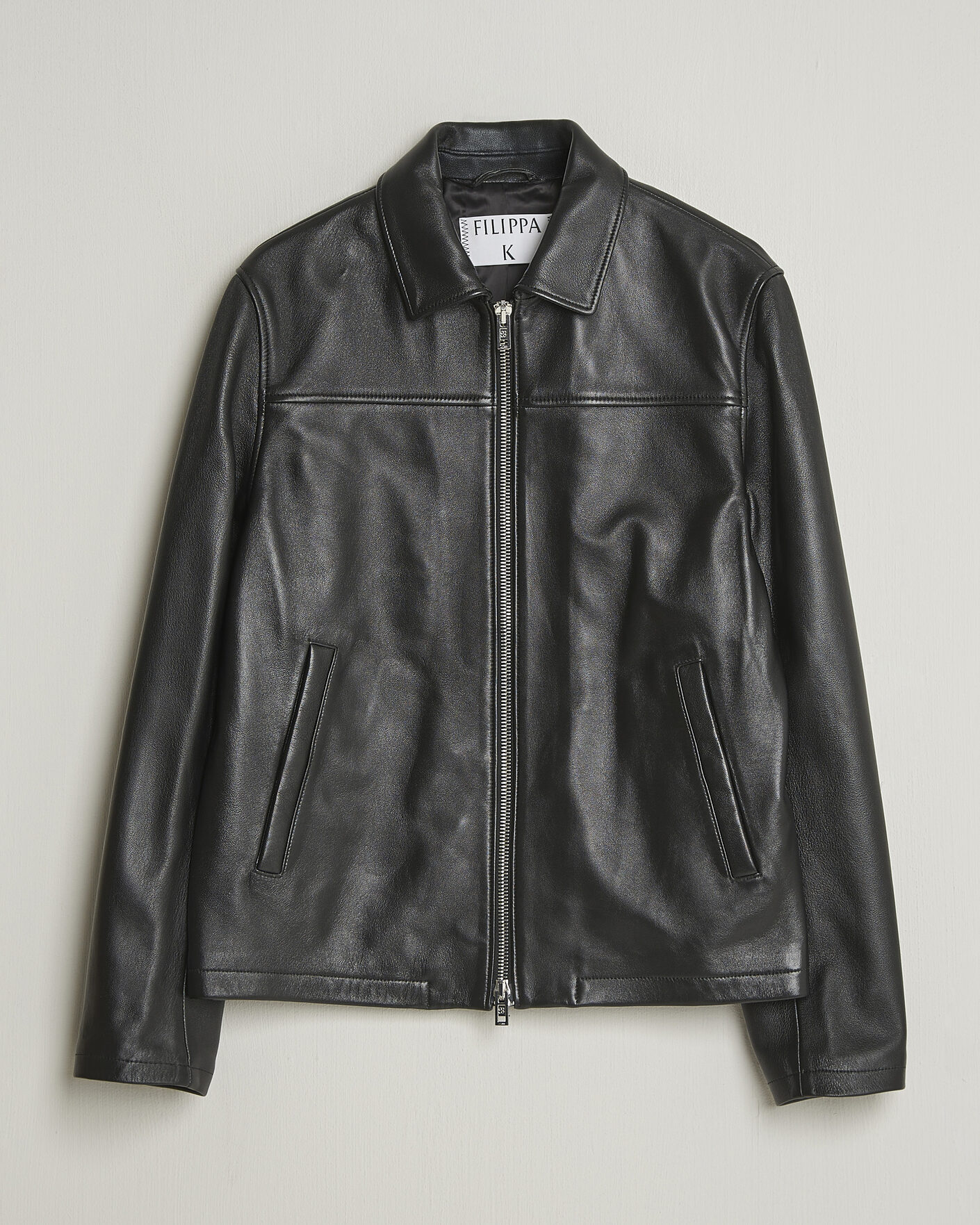 Uomini | Giacche | Filippa K | Leather Coach Jacket Black