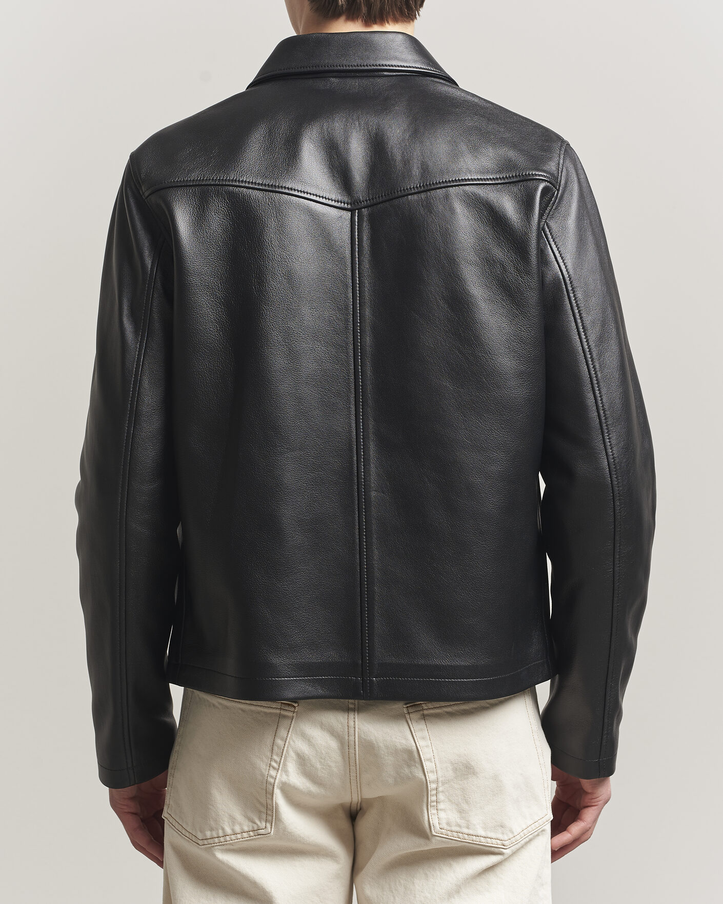 Uomini | Giacche | Filippa K | Leather Coach Jacket Black