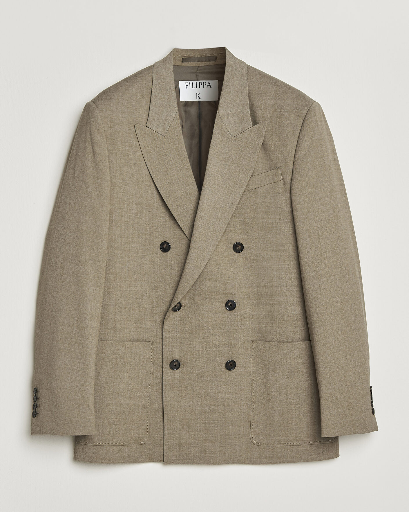 Uomini | Blazers | Filippa K | Michael Wool Double Breasted Blazer Light Driftwood