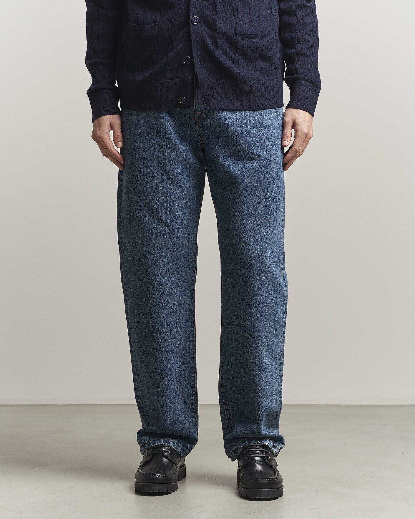 Uomini | Jeans | Filippa K | Workwear Jeans Washed Mid Blue