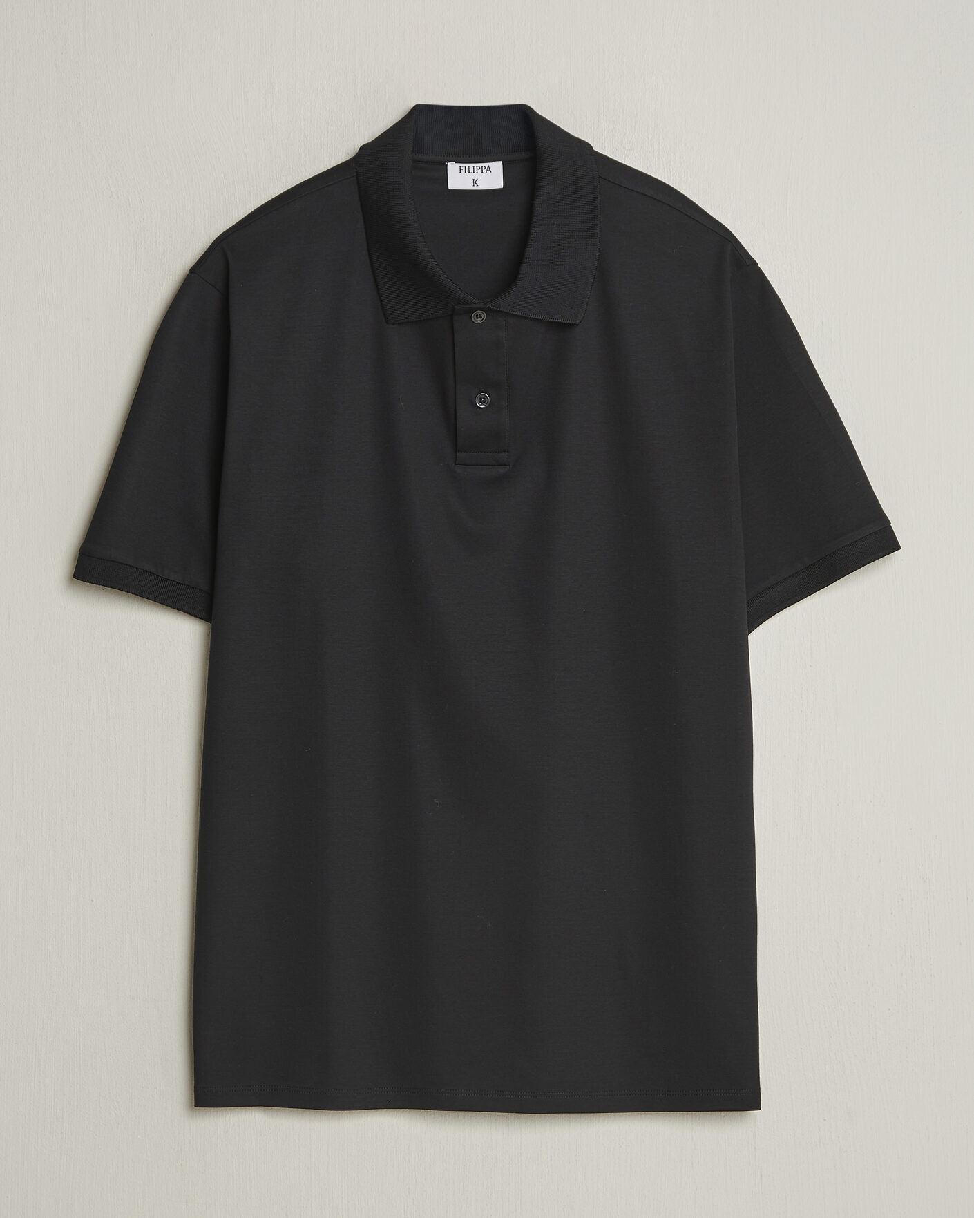 Uomini | Polo | Filippa K | Technical Cotton Polo Black