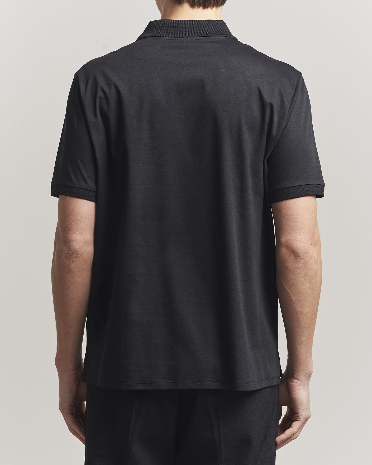 Uomini | Polo | Filippa K | Technical Cotton Polo Black