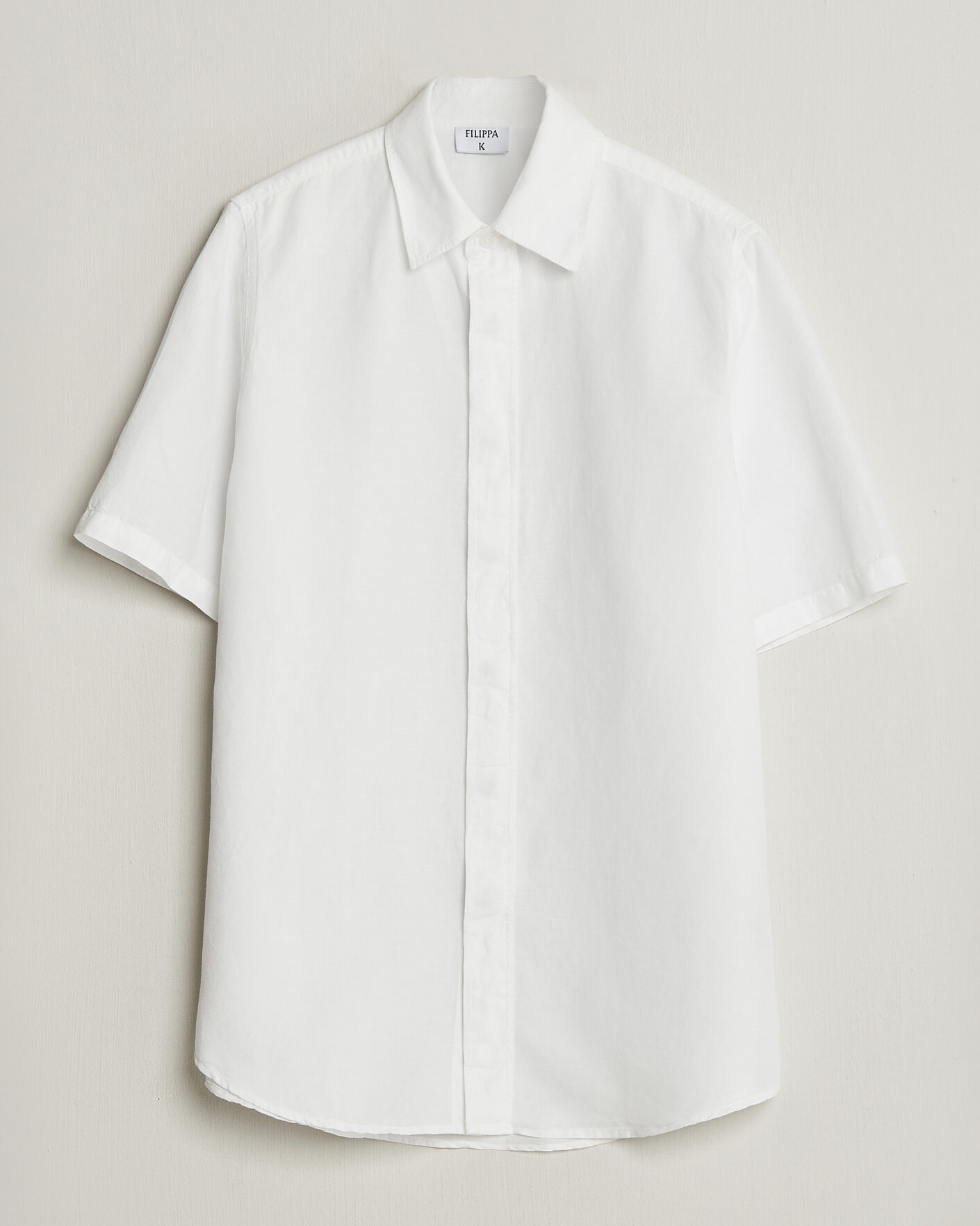 Uomini | Camicie | Filippa K | Cotton/Linen Short Sleeve Shirt White
