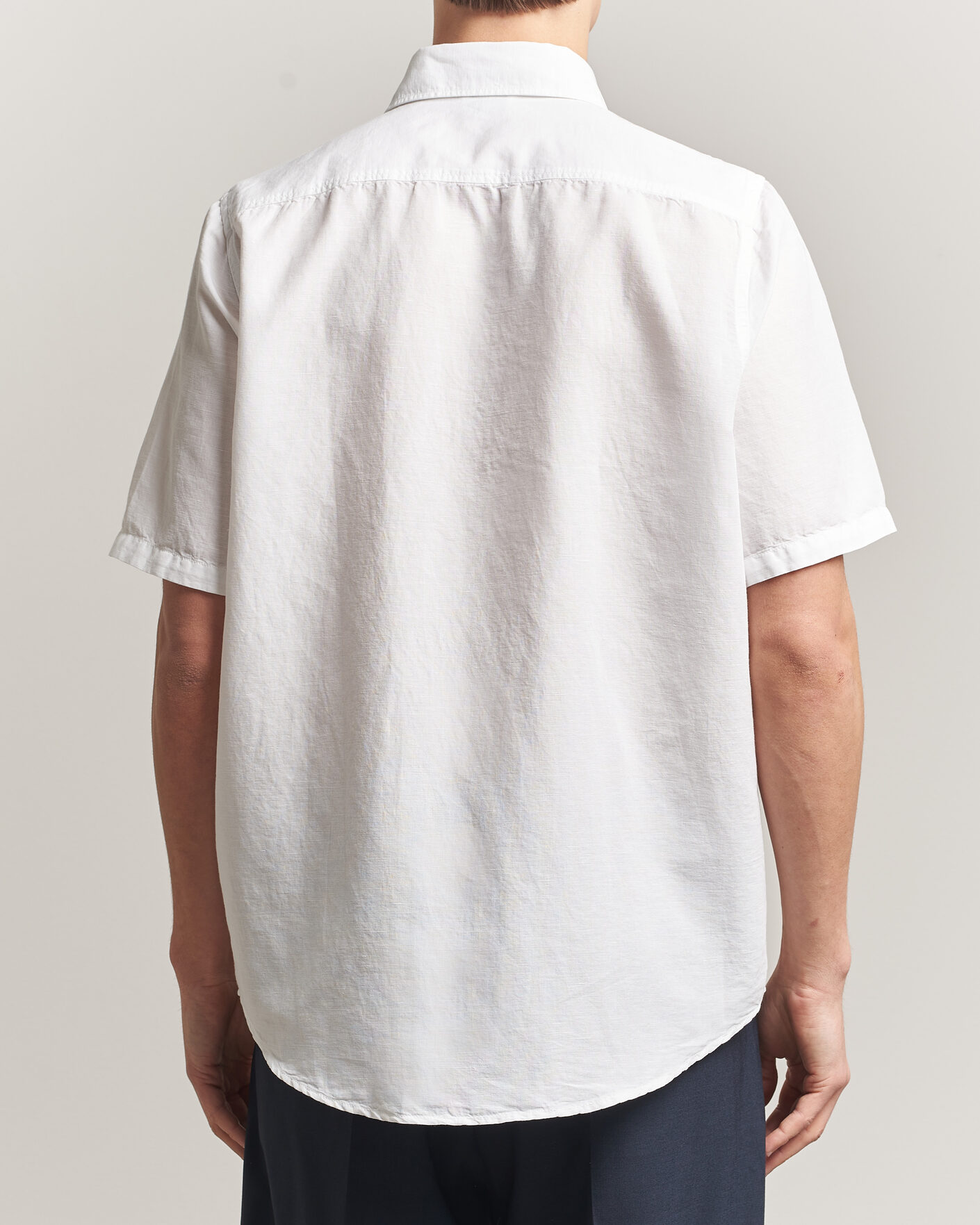 Uomini | Camicie | Filippa K | Cotton/Linen Short Sleeve Shirt White