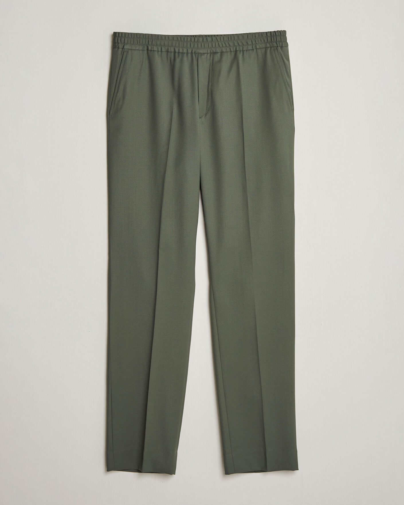 Uomini | Pantaloni | Filippa K | Theo Relaxed Wool Trousers Grey Green