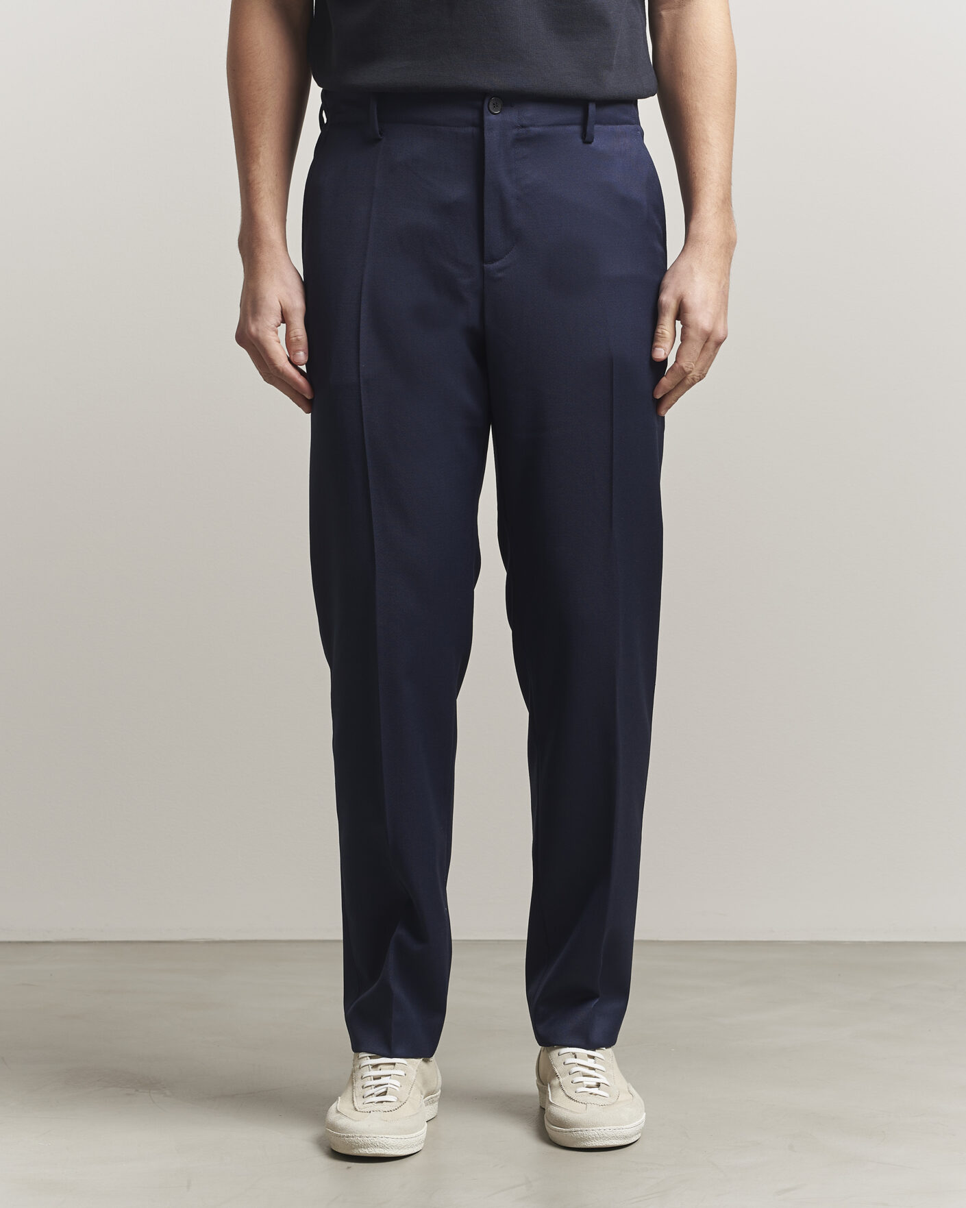 Uomini | Pantaloni | Filippa K | Troy Tailored Drawstring Trousers Ink Navy