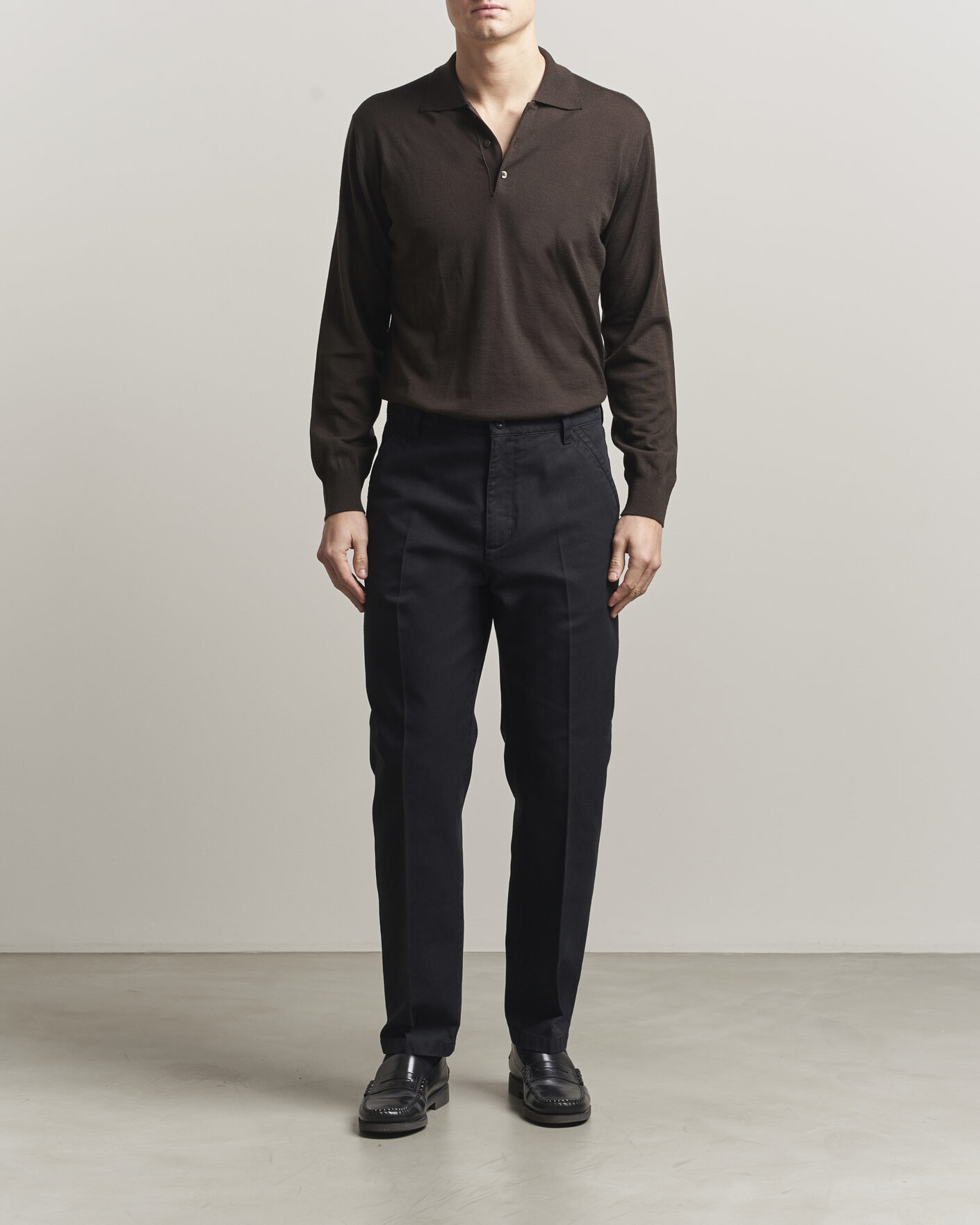 Uomini | Pantaloni | Filippa K | Carl Cotton Trousers Black
