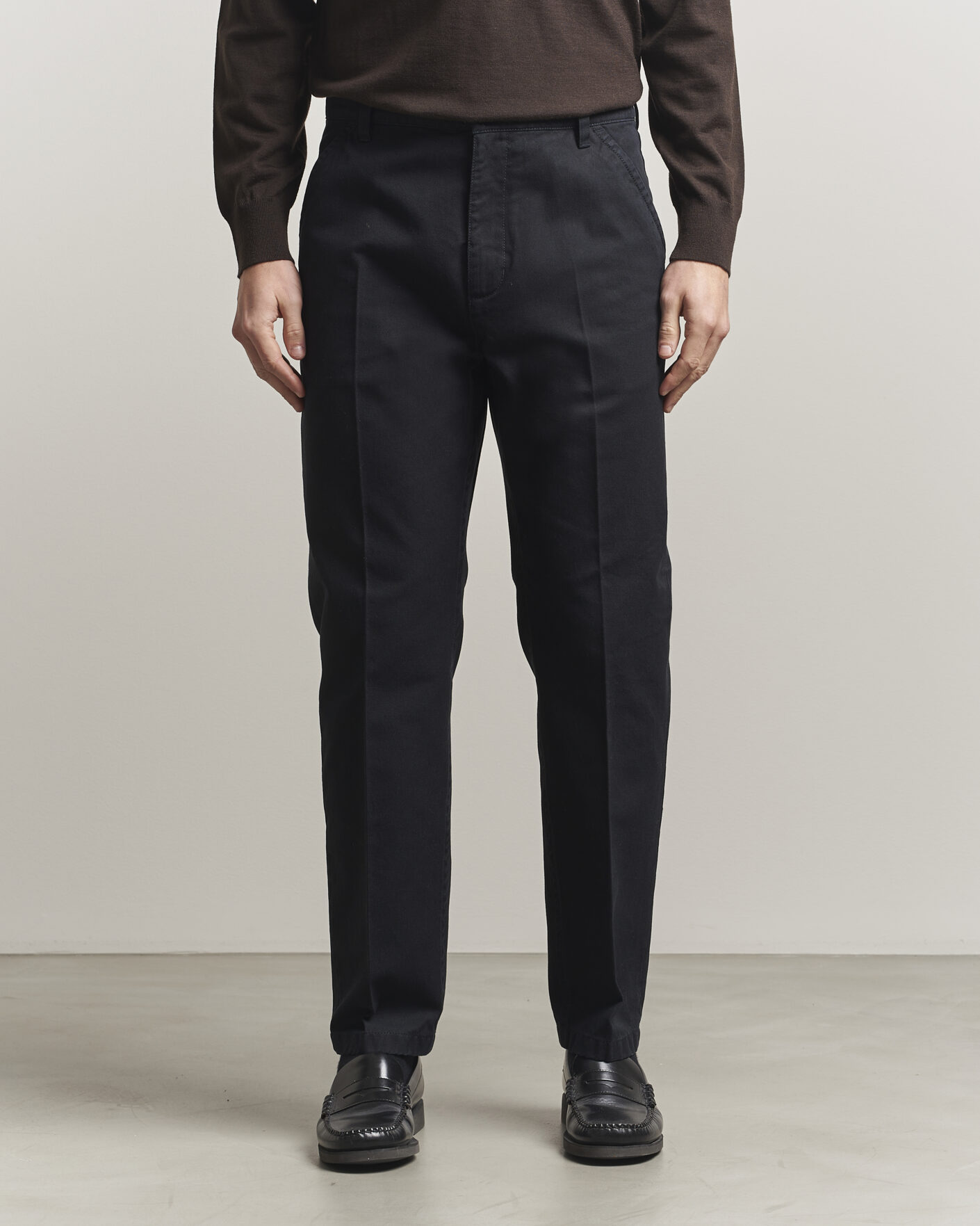 Uomini | Pantaloni | Filippa K | Carl Cotton Trousers Black