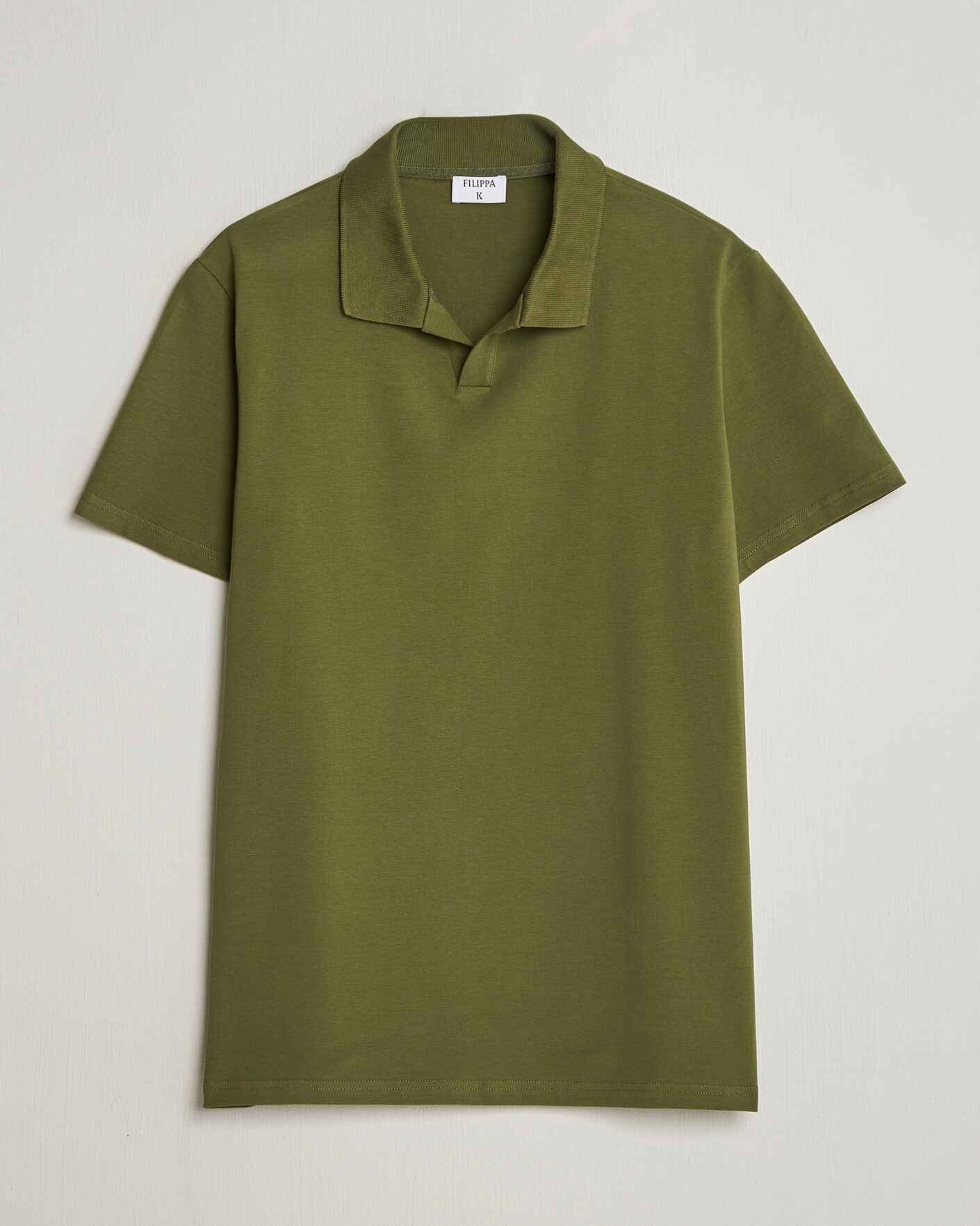 Uomini | Polo | Filippa K | Soft Lycra Polo T-Shirt Laurel Green