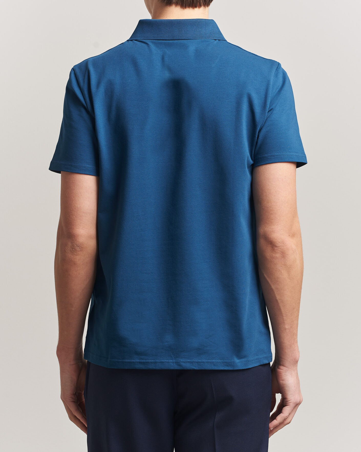 Uomini | Polo | Filippa K | Soft Lycra Polo T-Shirt Night Teal