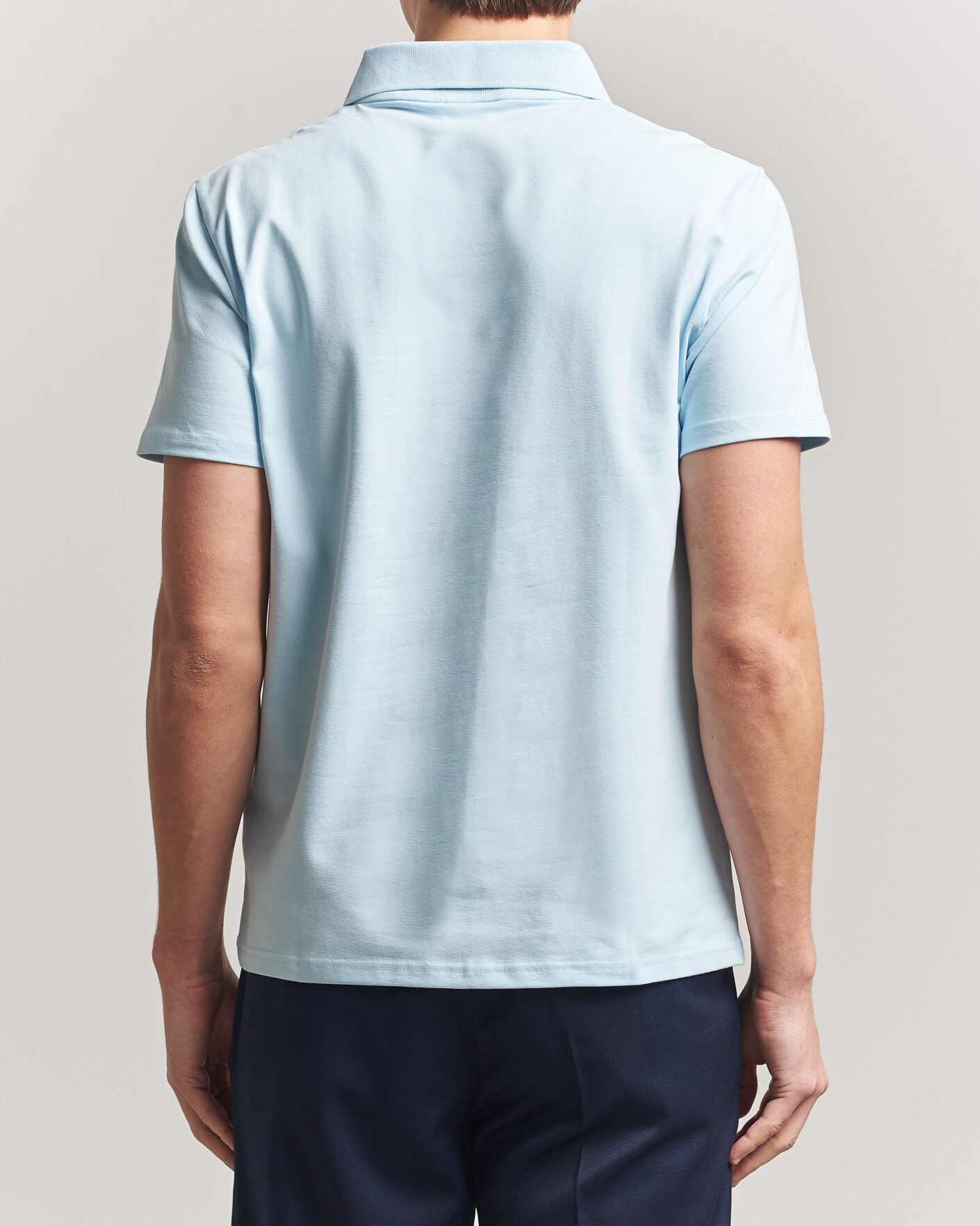 Uomini | Polo | Filippa K | Soft Lycra Polo T-Shirt Frost Blue