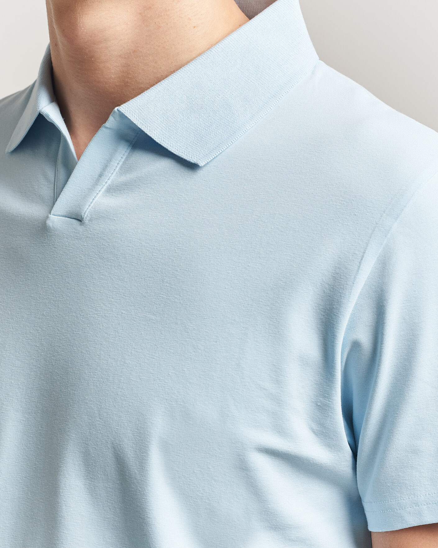 Uomini | Polo | Filippa K | Soft Lycra Polo T-Shirt Frost Blue