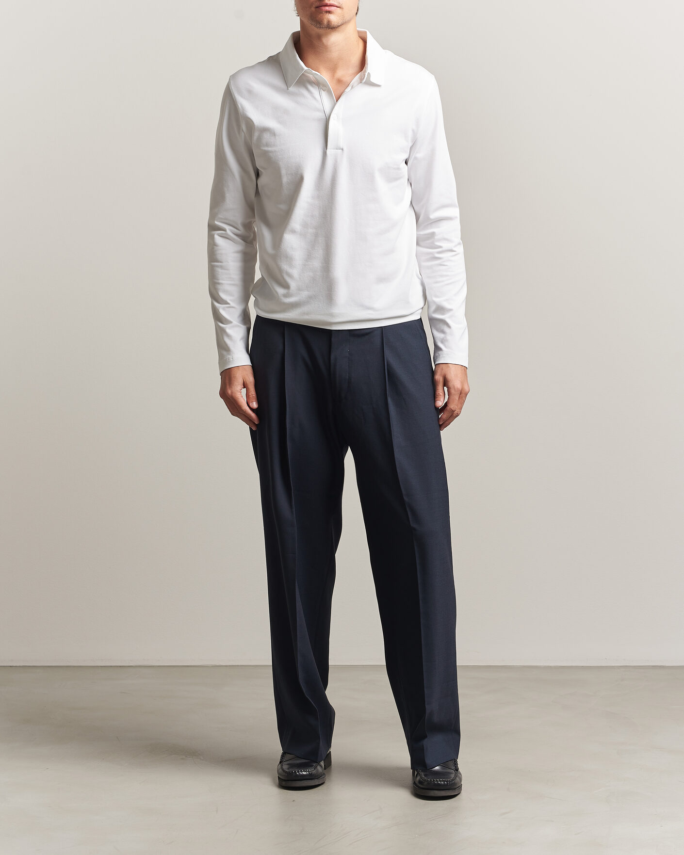 Uomini | Polo | Filippa K | Luke Stretch Polo Shirt White