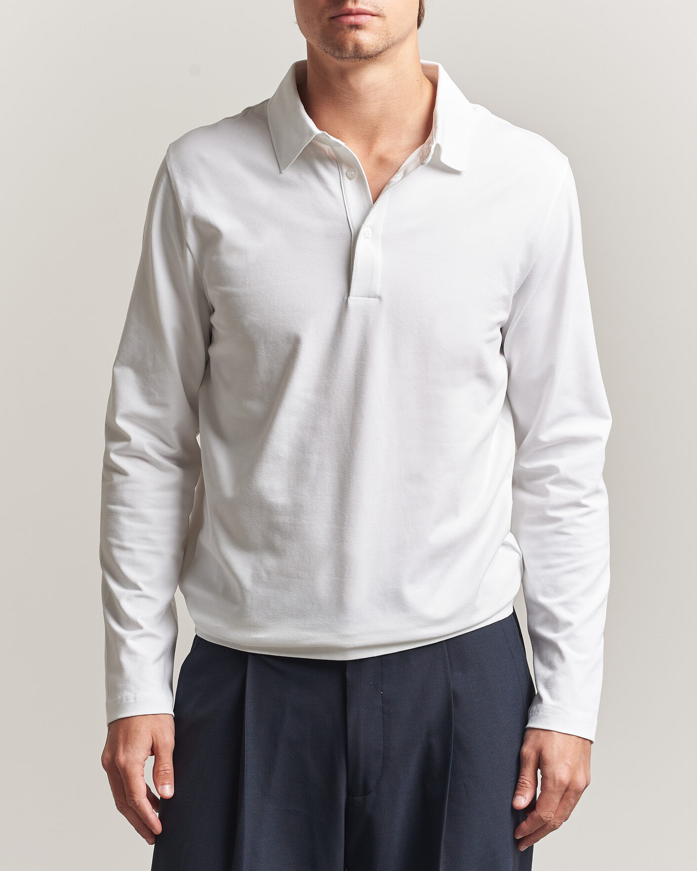 Uomini | Polo | Filippa K | Luke Stretch Polo Shirt White