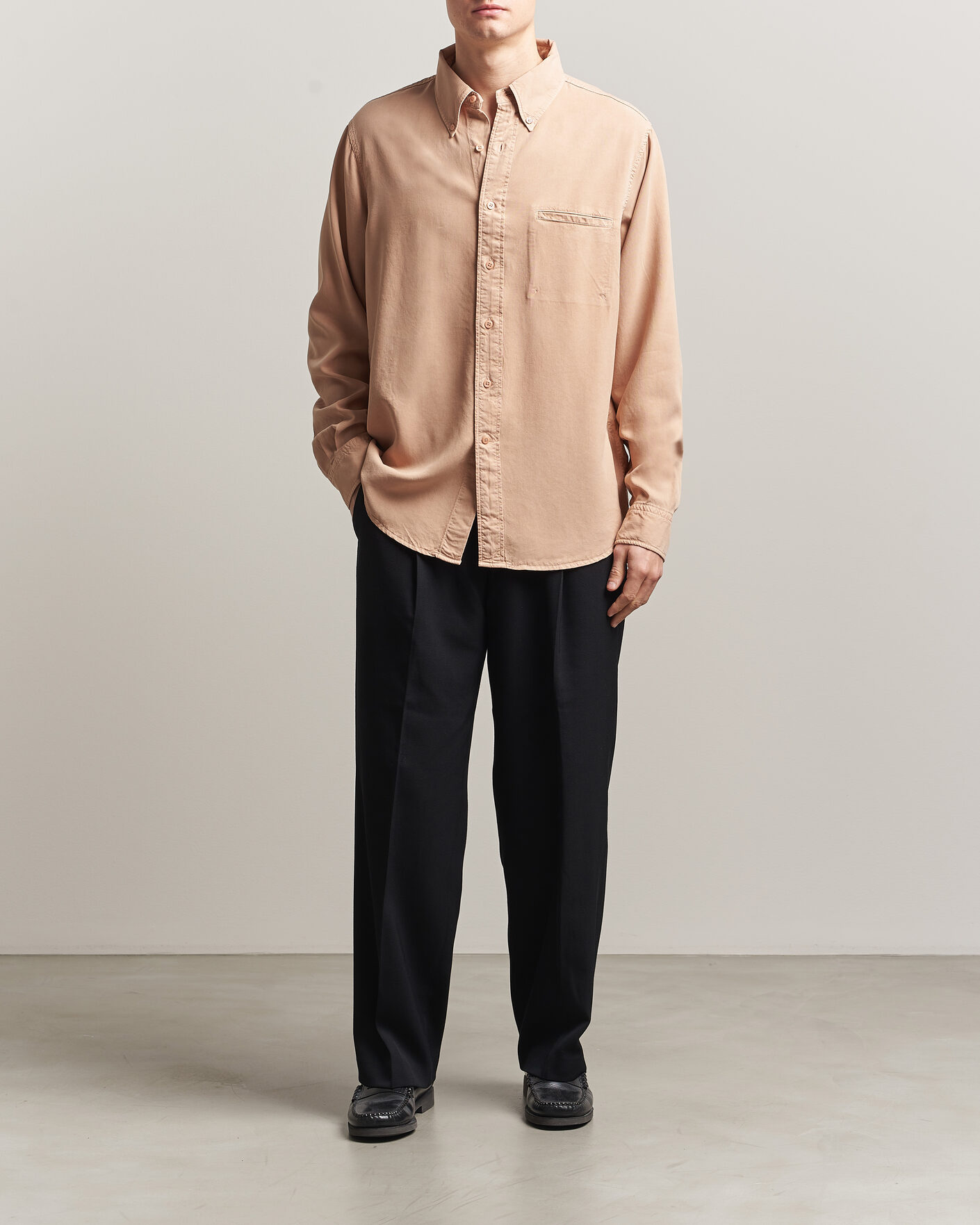 Uomini | Camicie | Filippa K | Zack Lyocell Shirt Beige