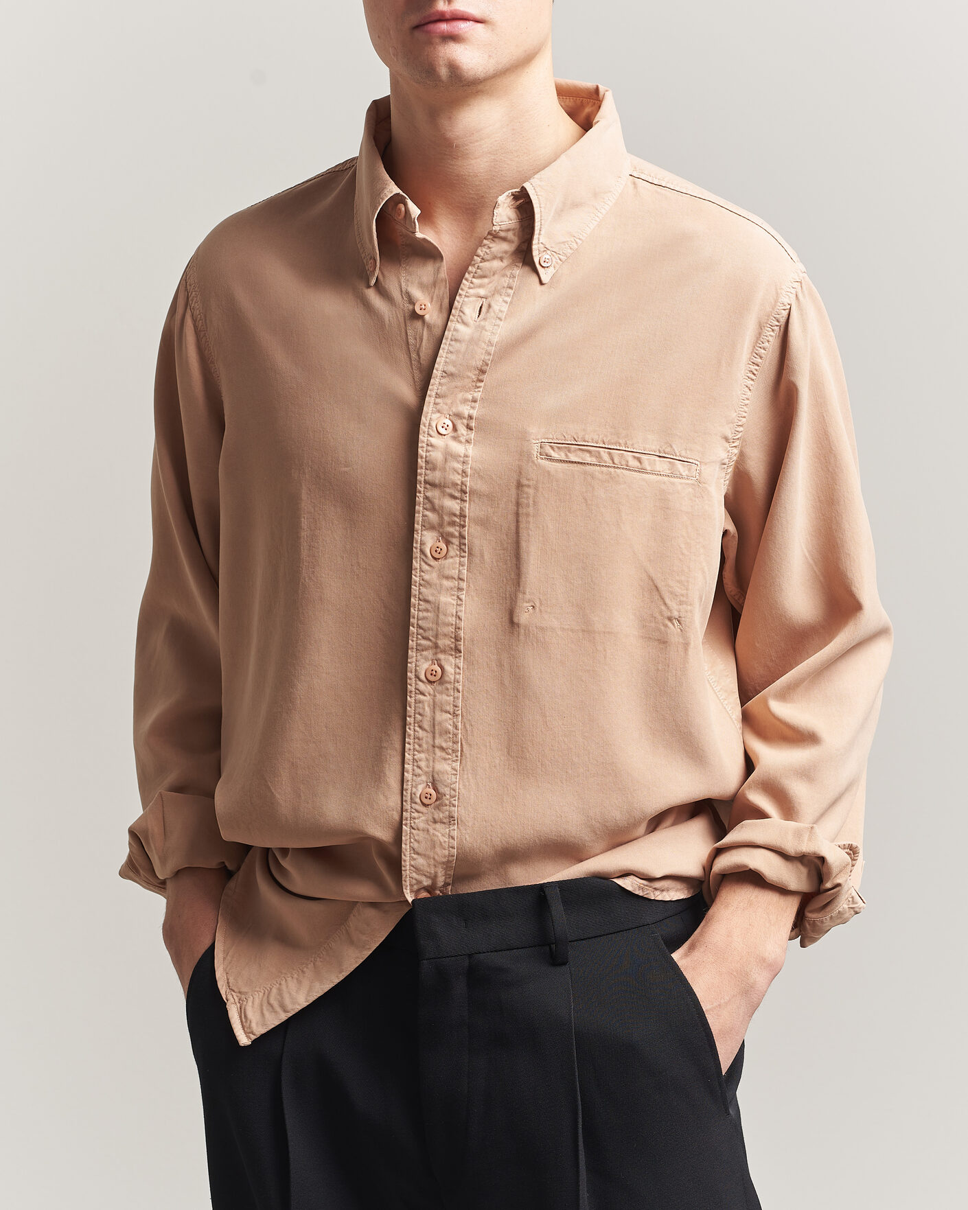 Uomini | Camicie | Filippa K | Zack Lyocell Shirt Beige