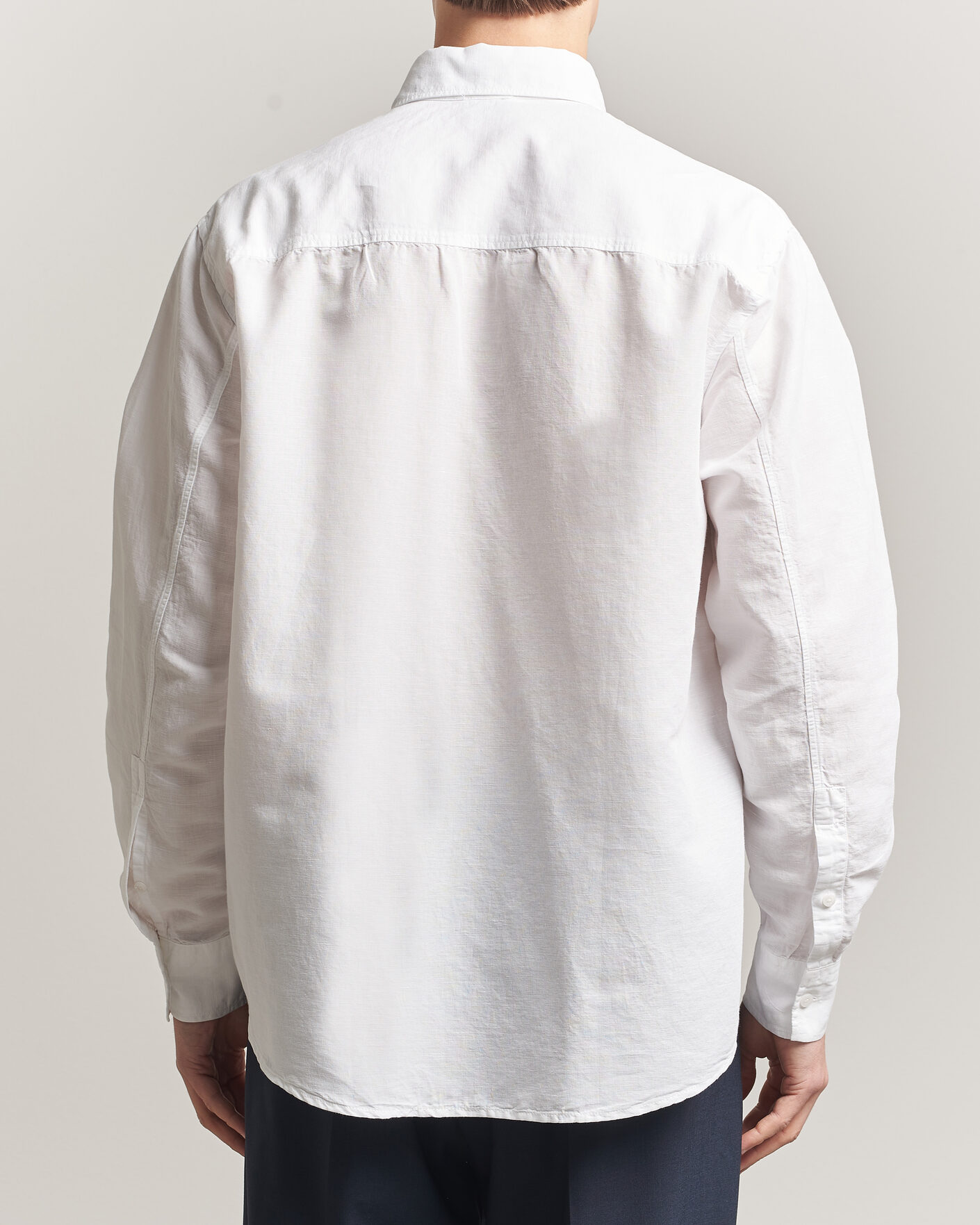 Uomini | Camicie | Filippa K | Relaxed Cotton/Linen Shirt White