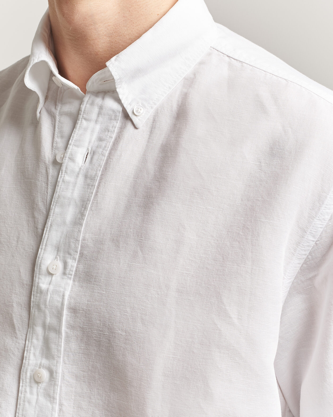 Uomini | Camicie | Filippa K | Relaxed Cotton/Linen Shirt White