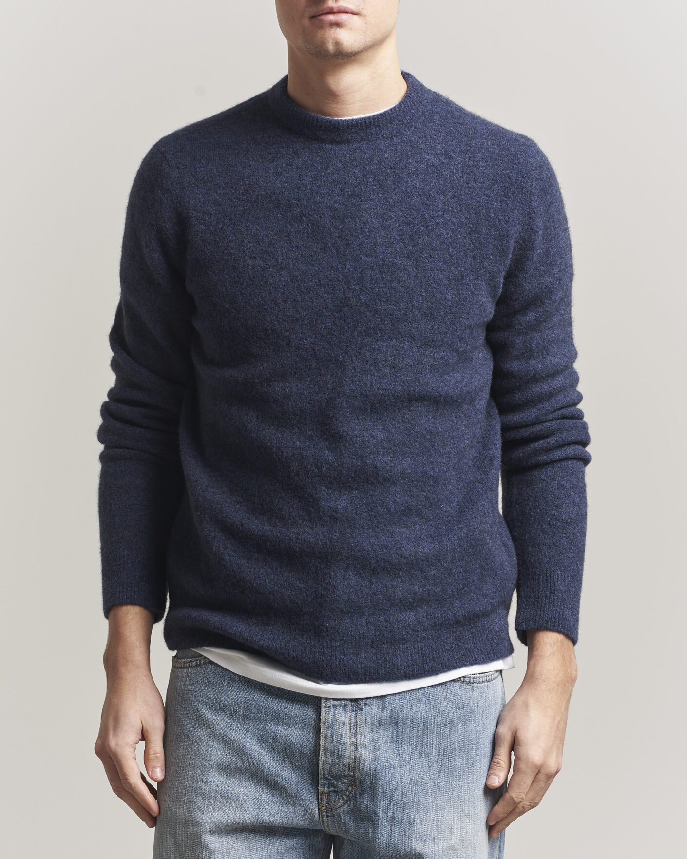 Uomini | Maglieria | Filippa K | Yak Knitted Sweater Night Teal