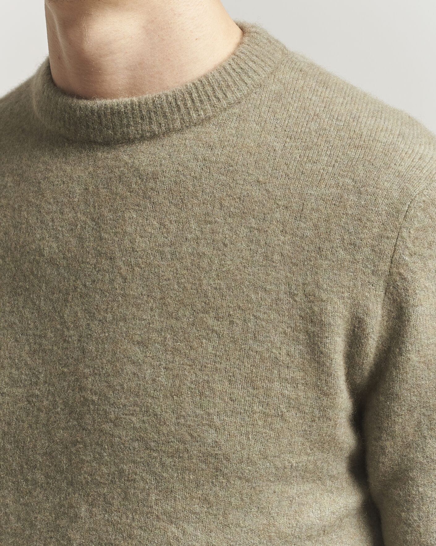 Uomini | Maglieria | Filippa K | Yak Knitted Sweater Light Green