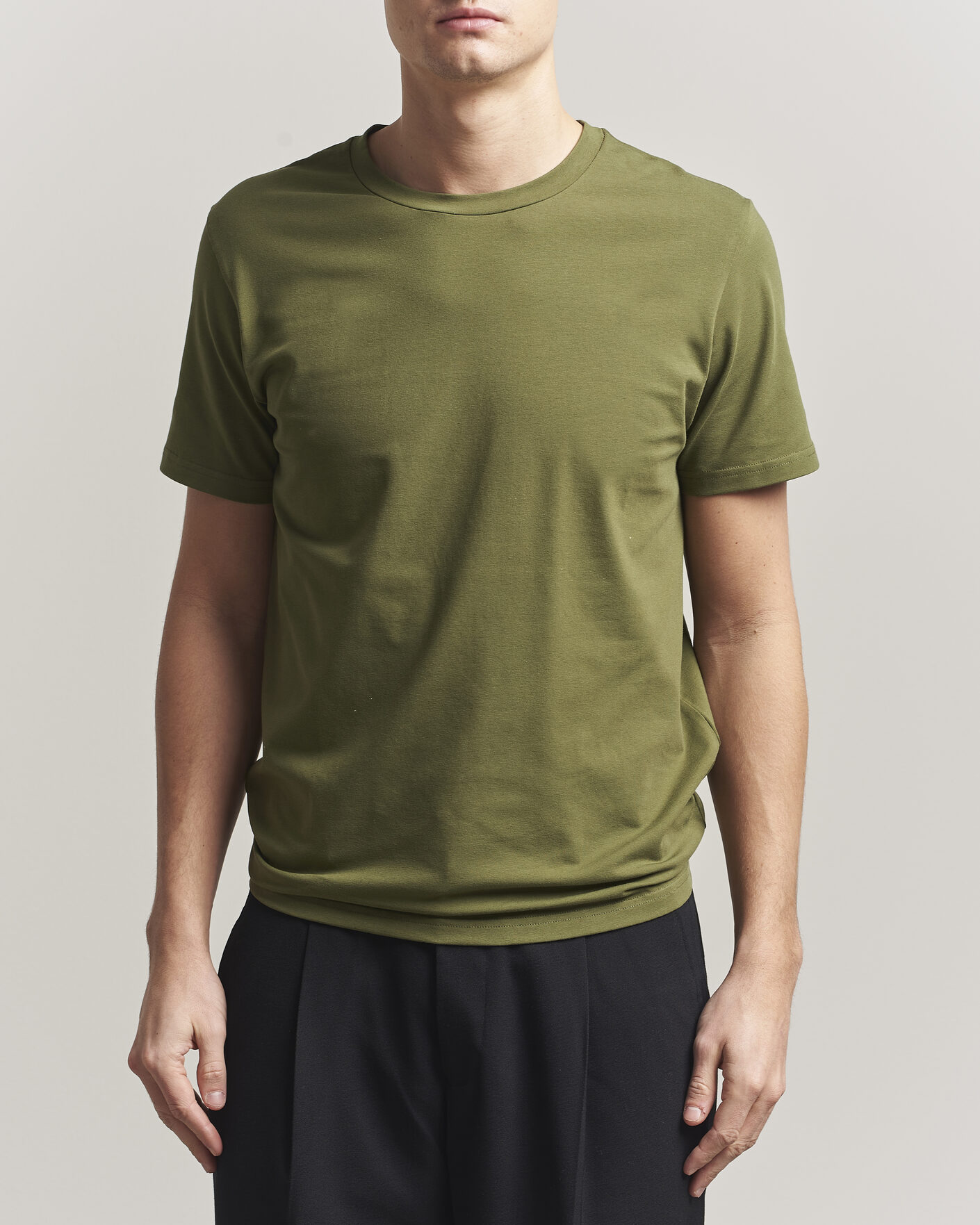 Uomini | T-shirt | Filippa K | Soft Lycra T-Shirt Laurel Green