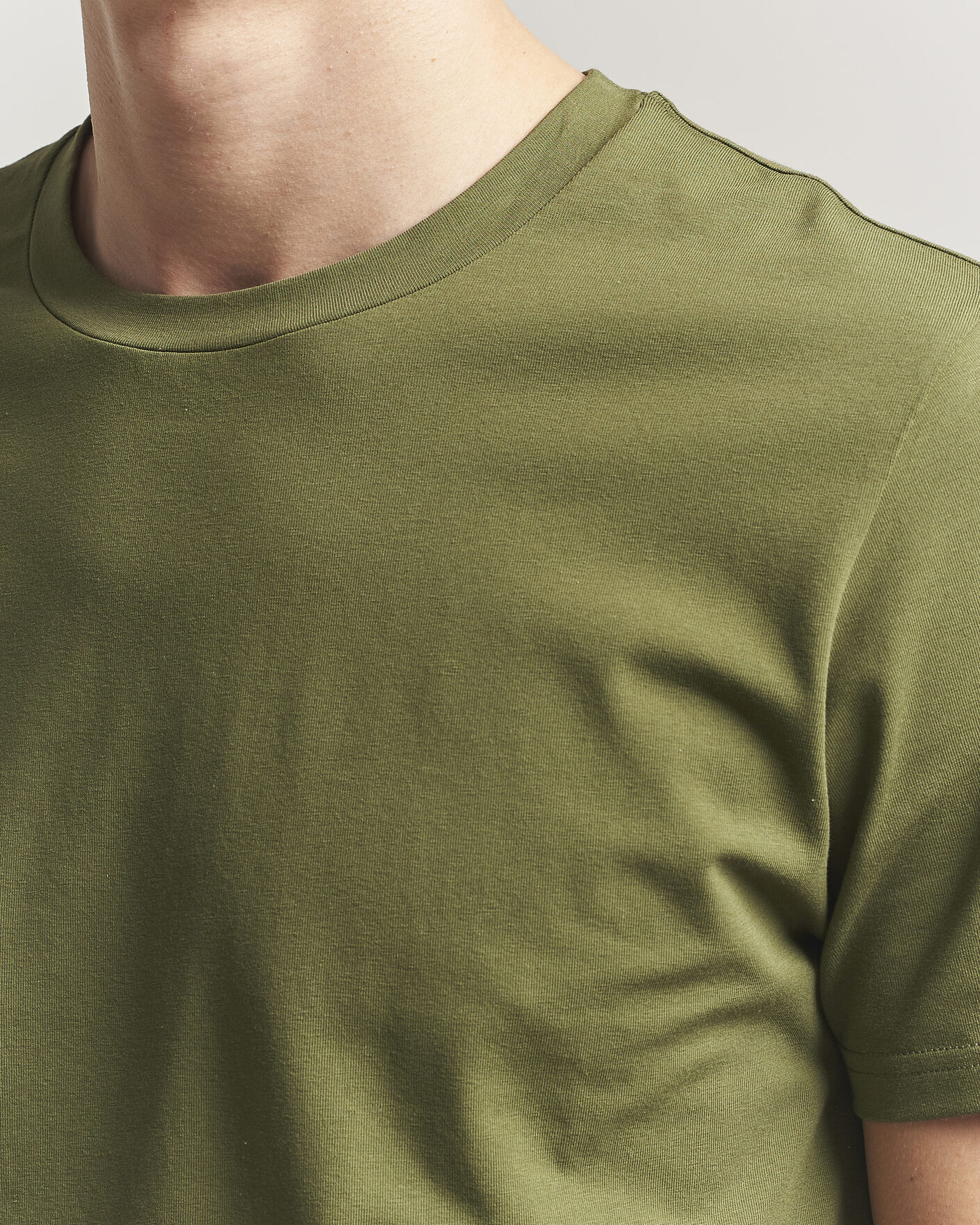 Uomini | T-shirt | Filippa K | Soft Lycra T-Shirt Laurel Green