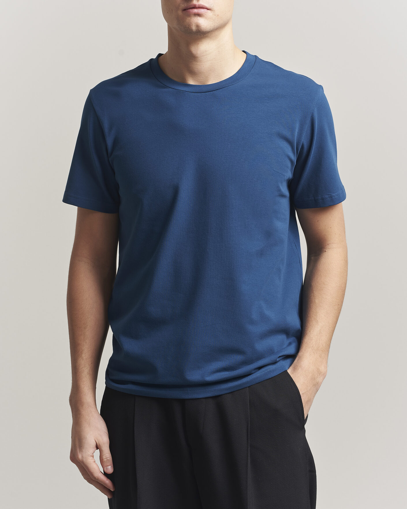Uomini | T-shirt | Filippa K | Soft Lycra T-Shirt Night Teal