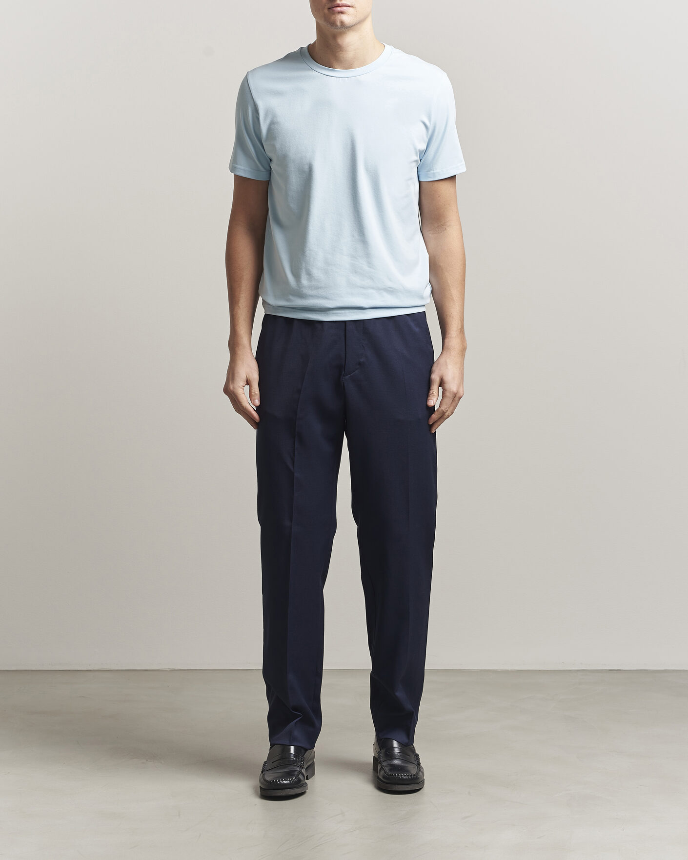 Uomini | T-shirt | Filippa K | Soft Lycra T-Shirt Frost Blue