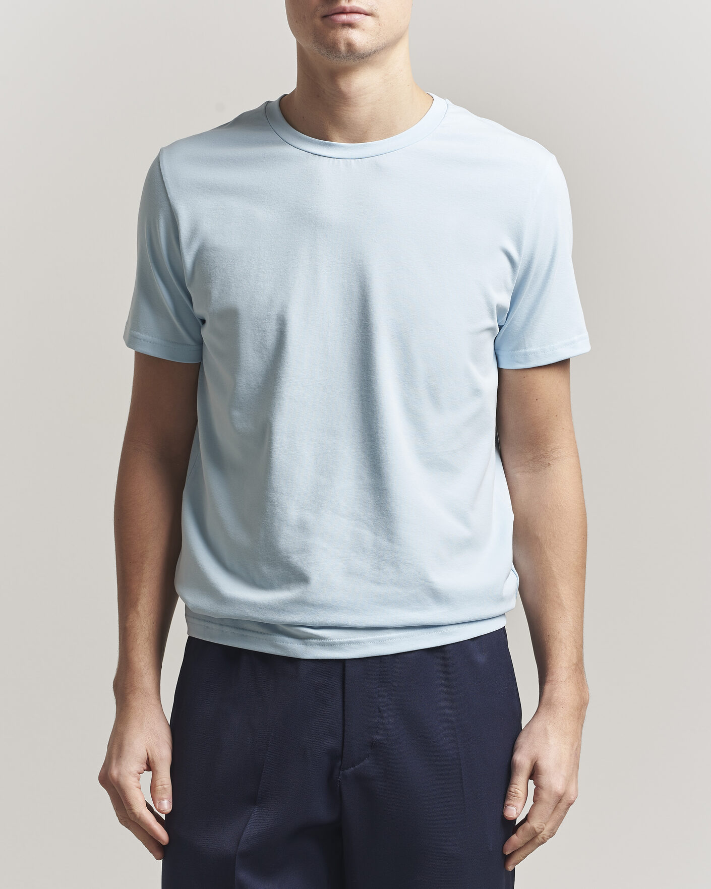 Uomini | T-shirt | Filippa K | Soft Lycra T-Shirt Frost Blue
