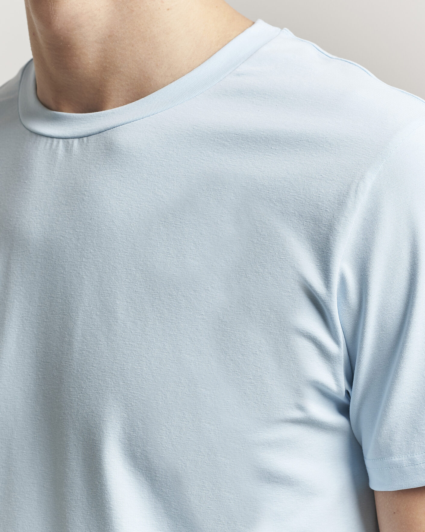 Uomini | T-shirt | Filippa K | Soft Lycra T-Shirt Frost Blue