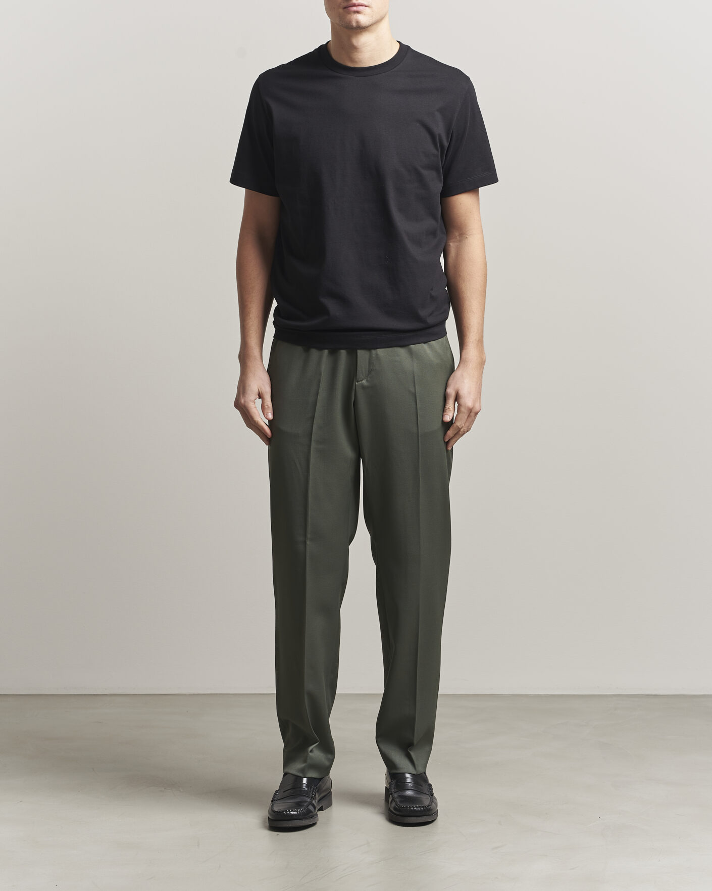 Uomini | T-shirt | Filippa K | Filip Crew Neck T-Shirt Black