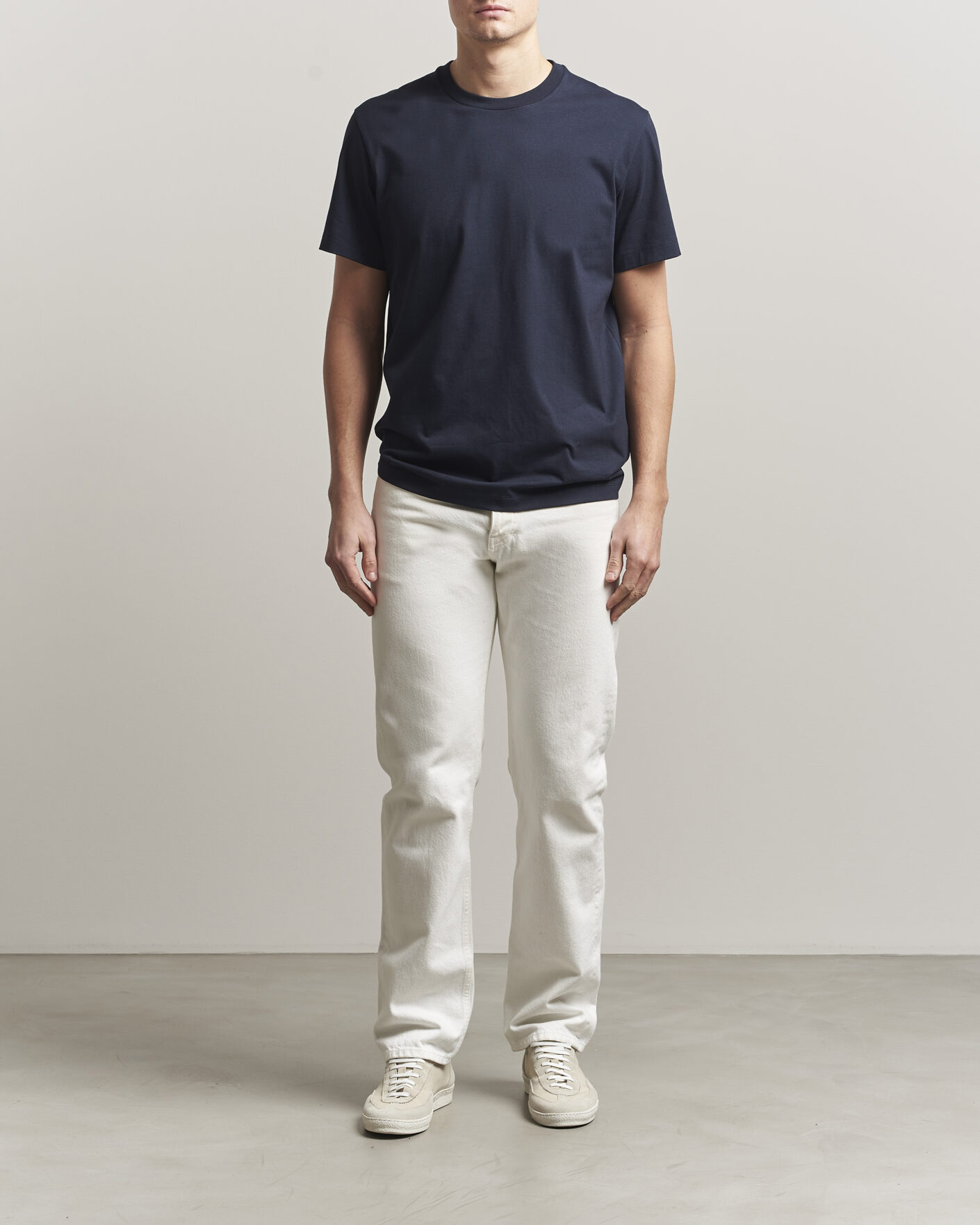 Uomini | T-shirt | Filippa K | Filip Crew Neck T-Shirt Navy