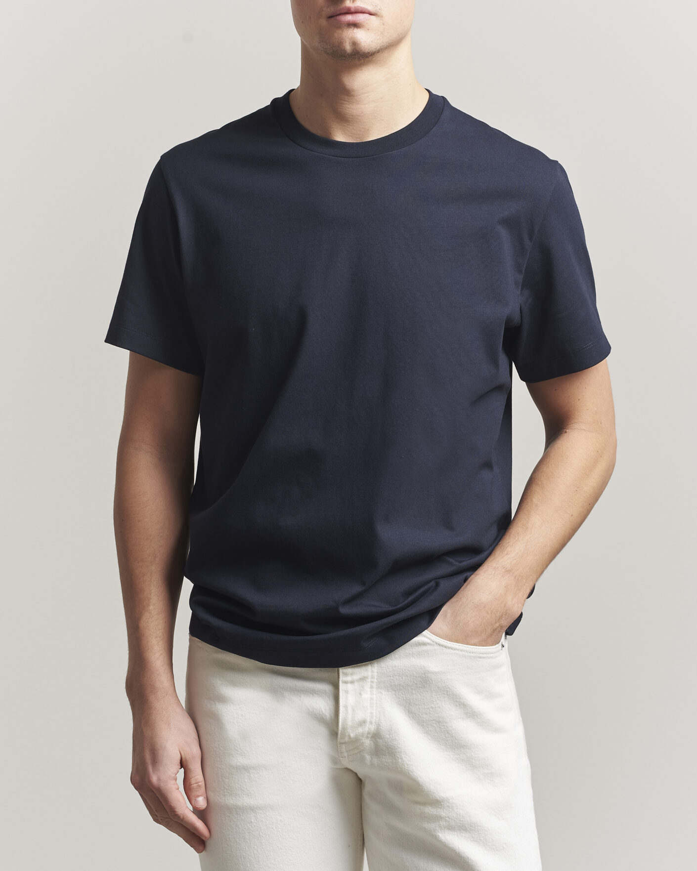 Uomini | T-shirt | Filippa K | Filip Crew Neck T-Shirt Navy