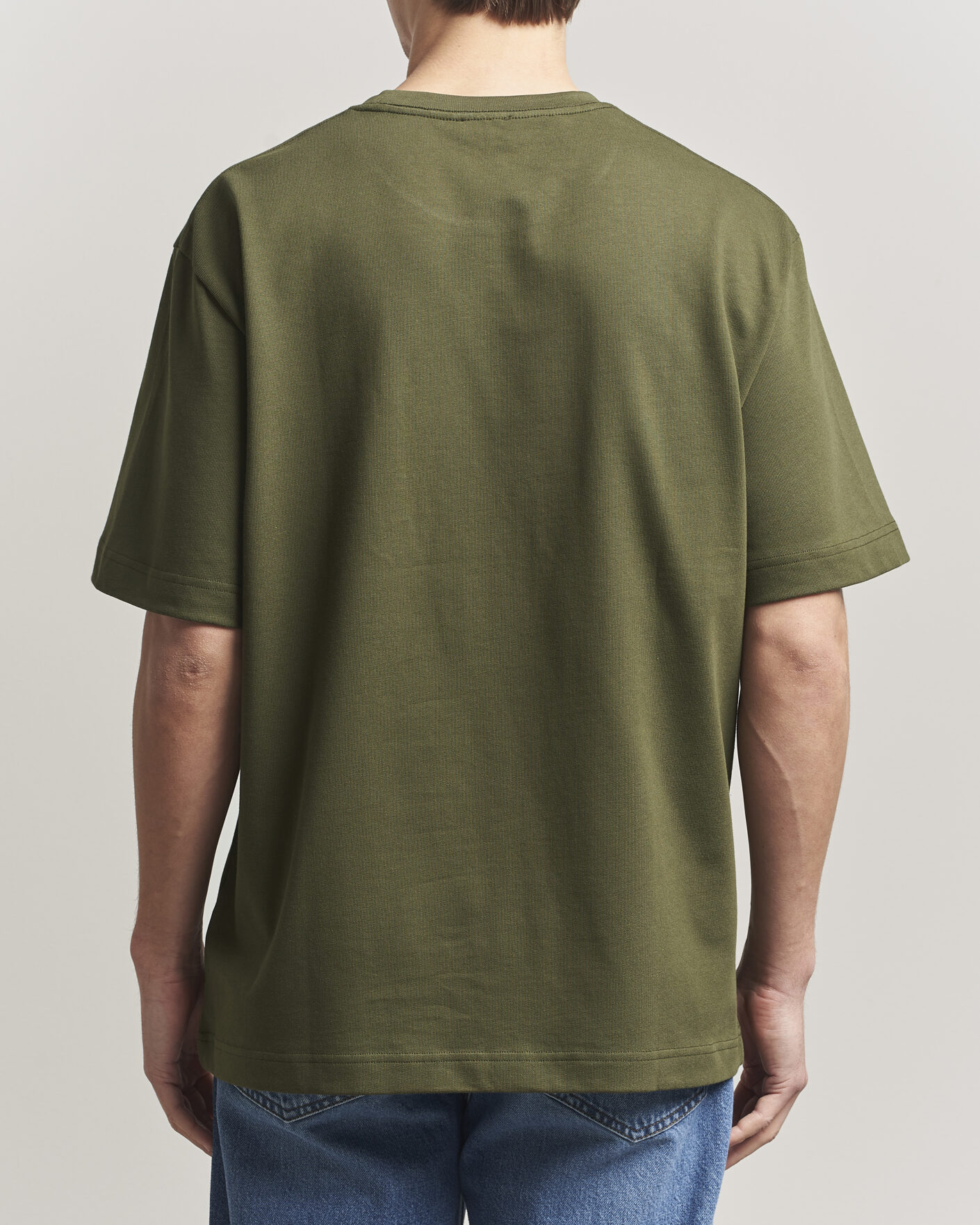 Uomini | T-shirt | Filippa K | Heavy Cotton Crew Neck T-Shirt Midnight Green