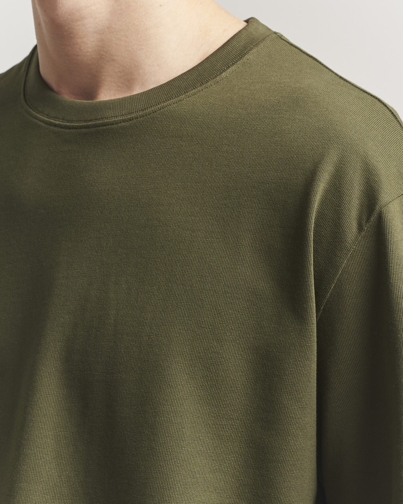 Uomini | T-shirt | Filippa K | Heavy Cotton Crew Neck T-Shirt Midnight Green