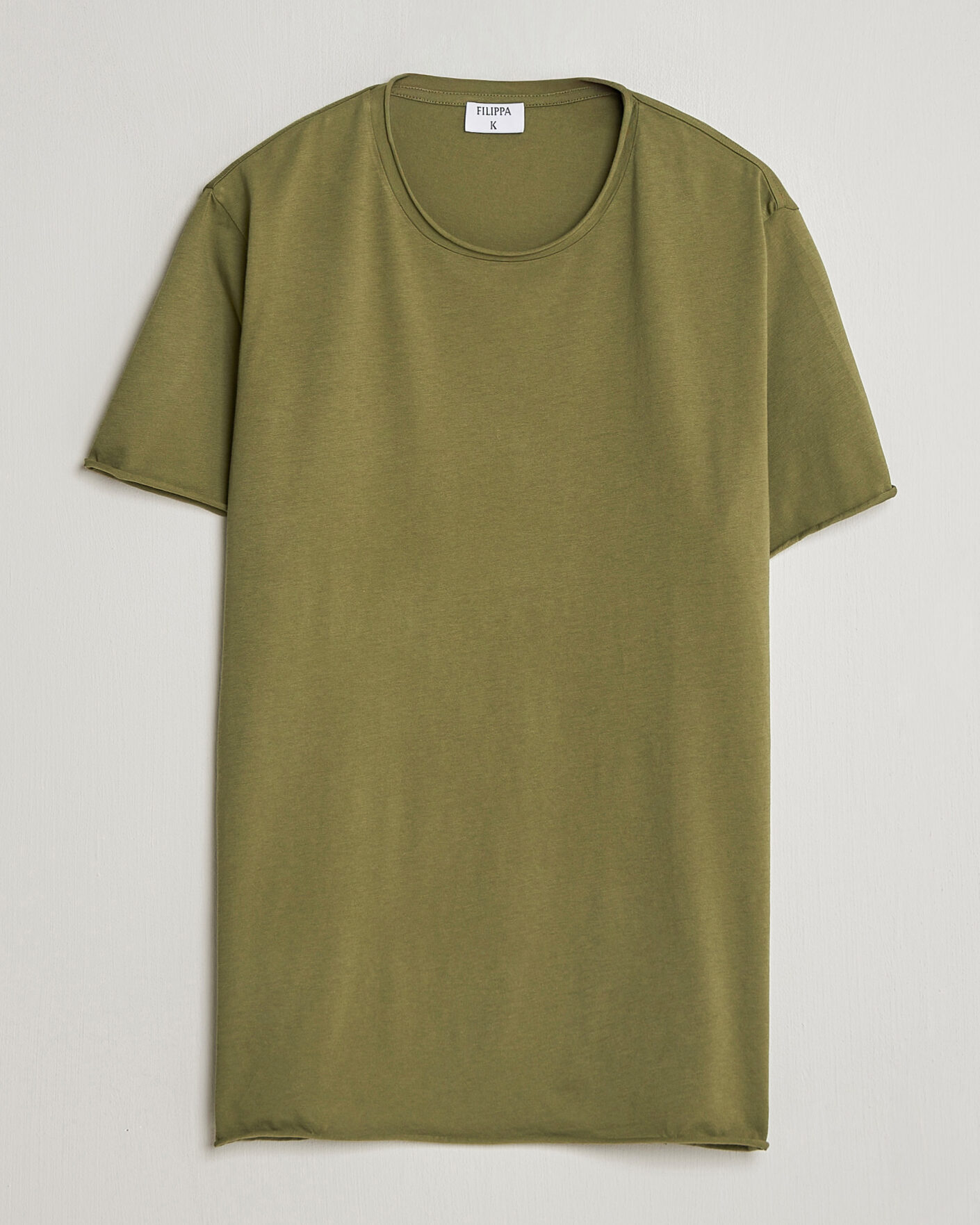 Uomini | T-shirt | Filippa K | Roll Neck Crew Neck T-Shirt Laurel Green