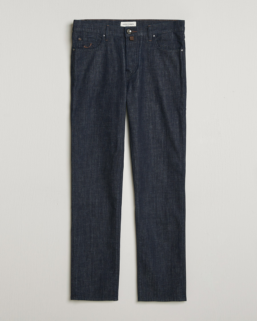Uomini | Pantaloni | Jacob Cohën | Edos Regular Straight Fit Stretch Jeans Dark Blue