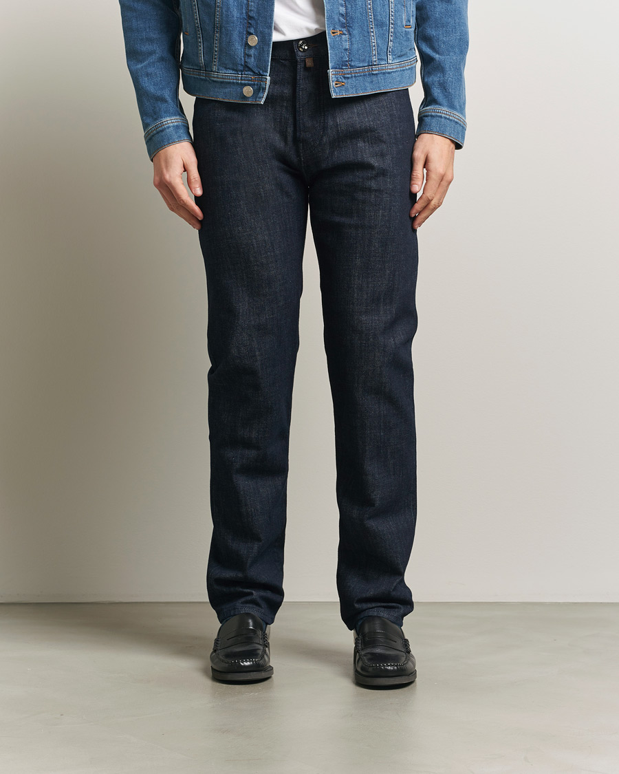 Uomini | Pantaloni | Jacob Cohën | Edos Regular Straight Fit Stretch Jeans Dark Blue