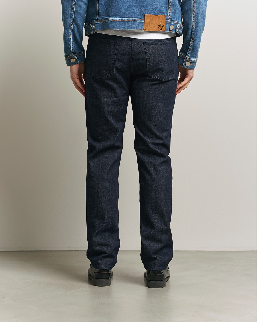 Uomini | Pantaloni | Jacob Cohën | Edos Regular Straight Fit Stretch Jeans Dark Blue
