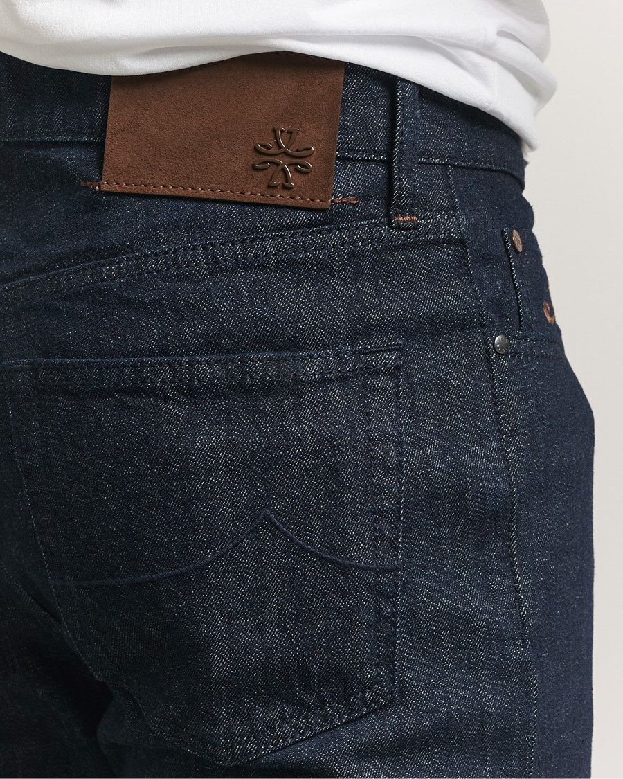 Uomini | Pantaloni | Jacob Cohën | Edos Regular Straight Fit Stretch Jeans Dark Blue