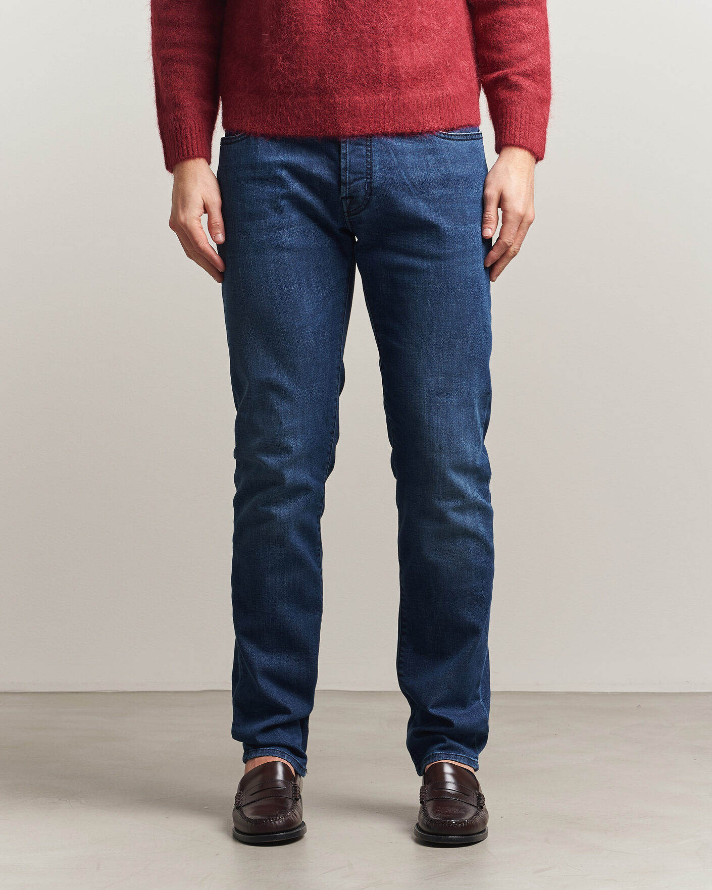 Uomini | Jeans | Jacob Cohën | Bard Slim Fit Stretch Jeans Mid Blue