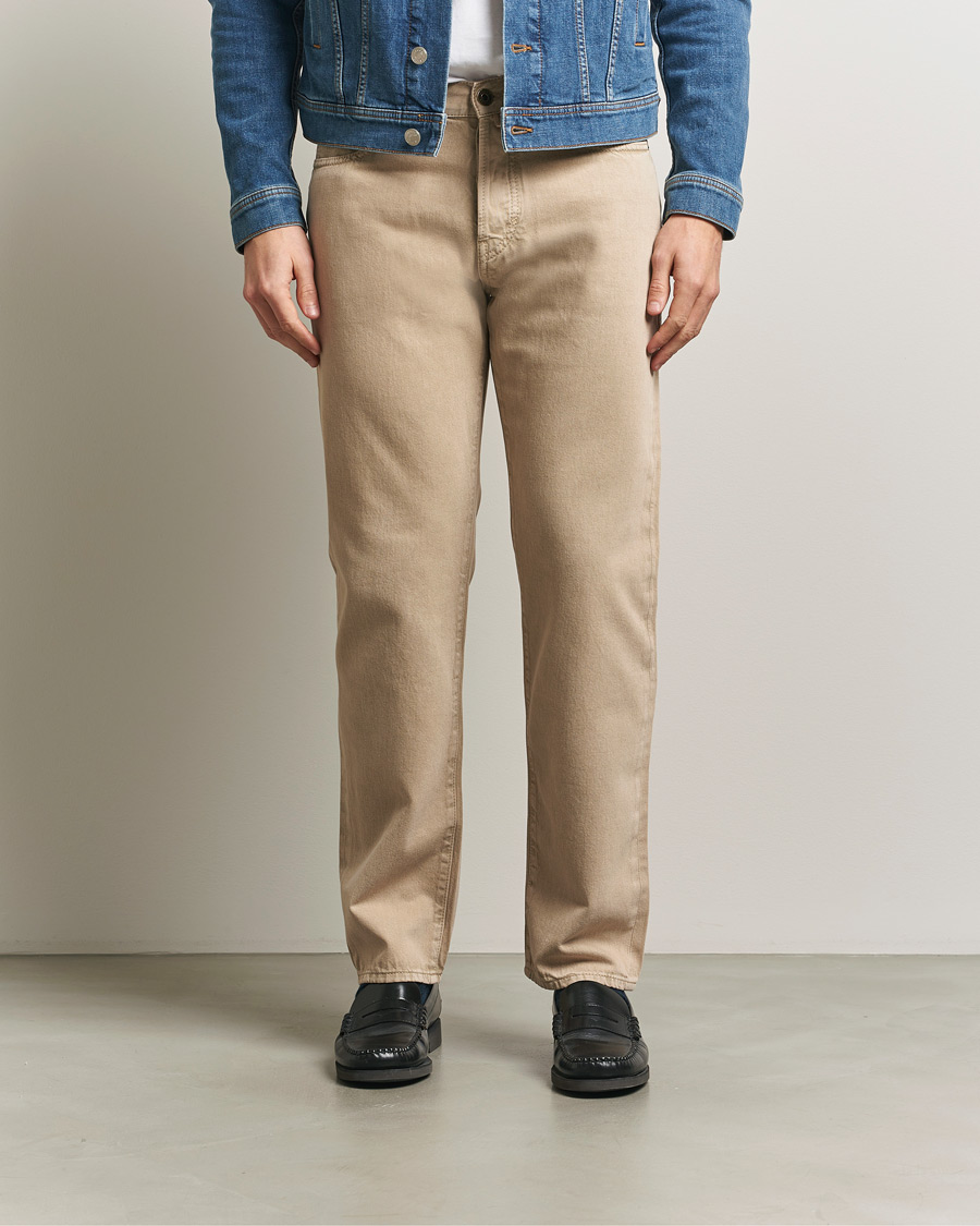 Uomini | Jeans | Jacob Cohën | Edos Regular Straight Fit Bull Denim Jeans Beige