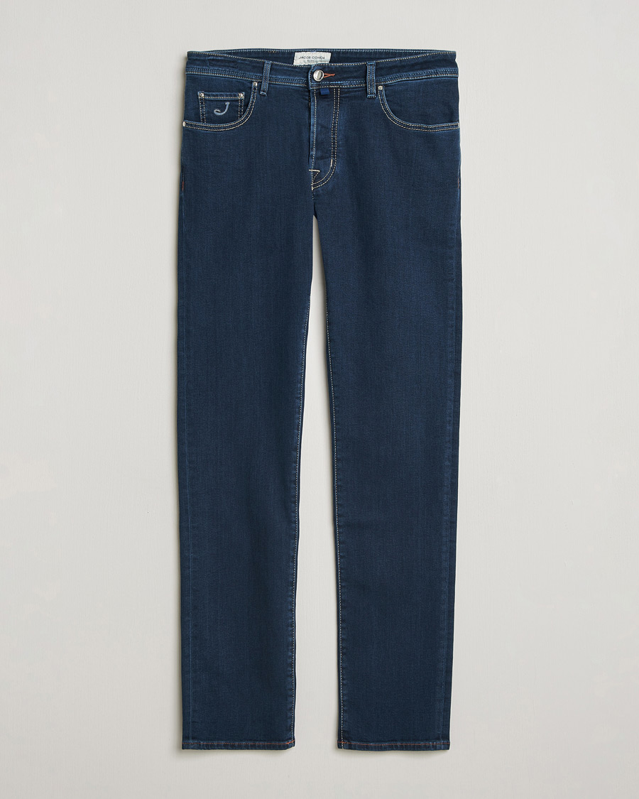 Uomini | Pantaloni | Jacob Cohën | Bard Slim Fit Stretch Jeans Dark Blue